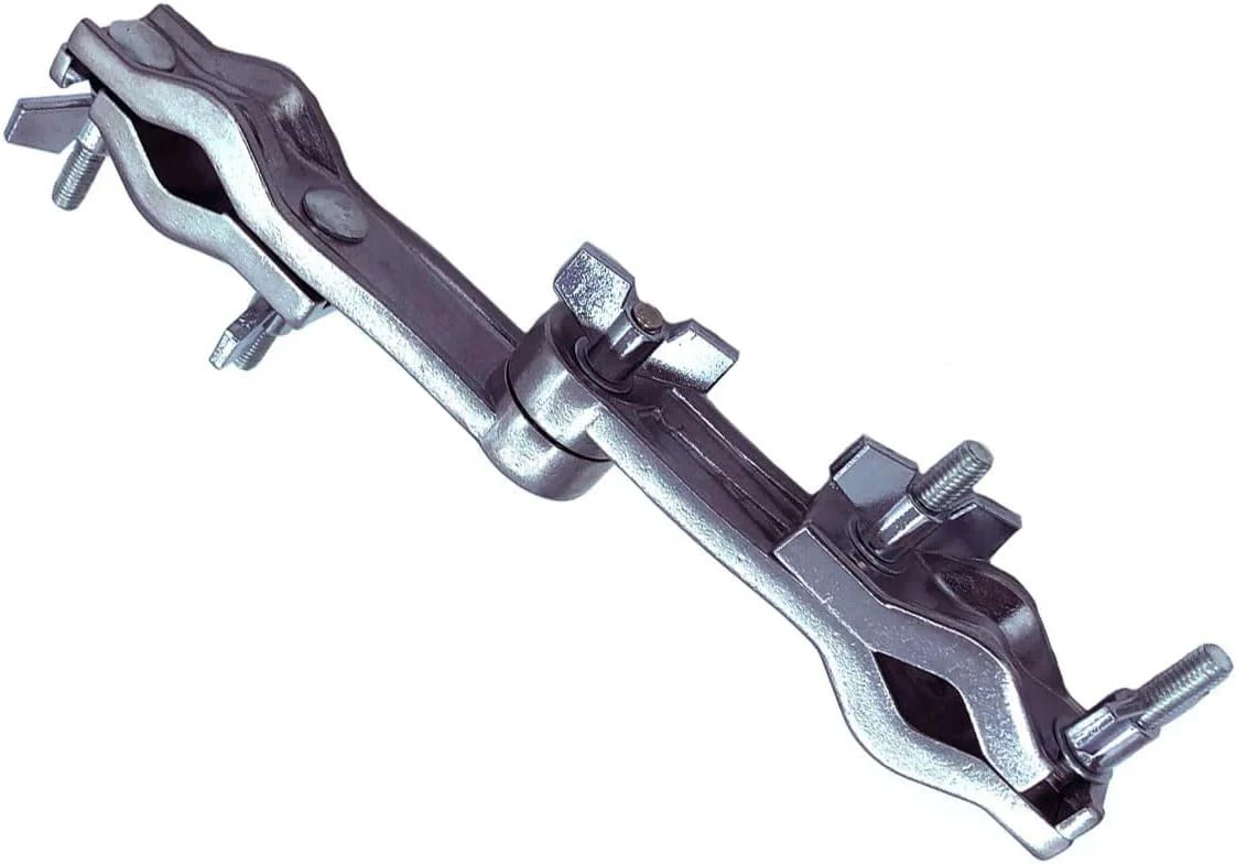 Dual Drum Clamp Multi-Clamp Extended Drum Extension Clamp Metal Drum Rack Clamp Double Drum Clamp Percussion Clamp Mounting Bracket Drum Set Hardware Parts Accessories - Image 2