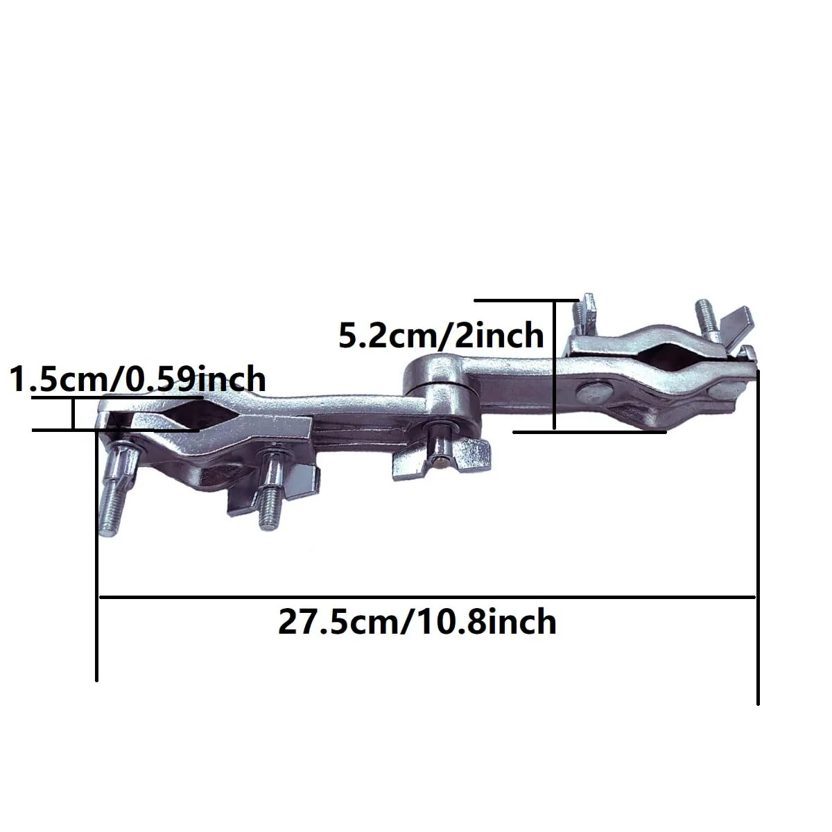 Dual Drum Clamp Multi-Clamp Extended Drum Extension Clamp Metal Drum Rack Clamp Double Drum Clamp Percussion Clamp Mounting Bracket Drum Set Hardware Parts Accessories - Image 5