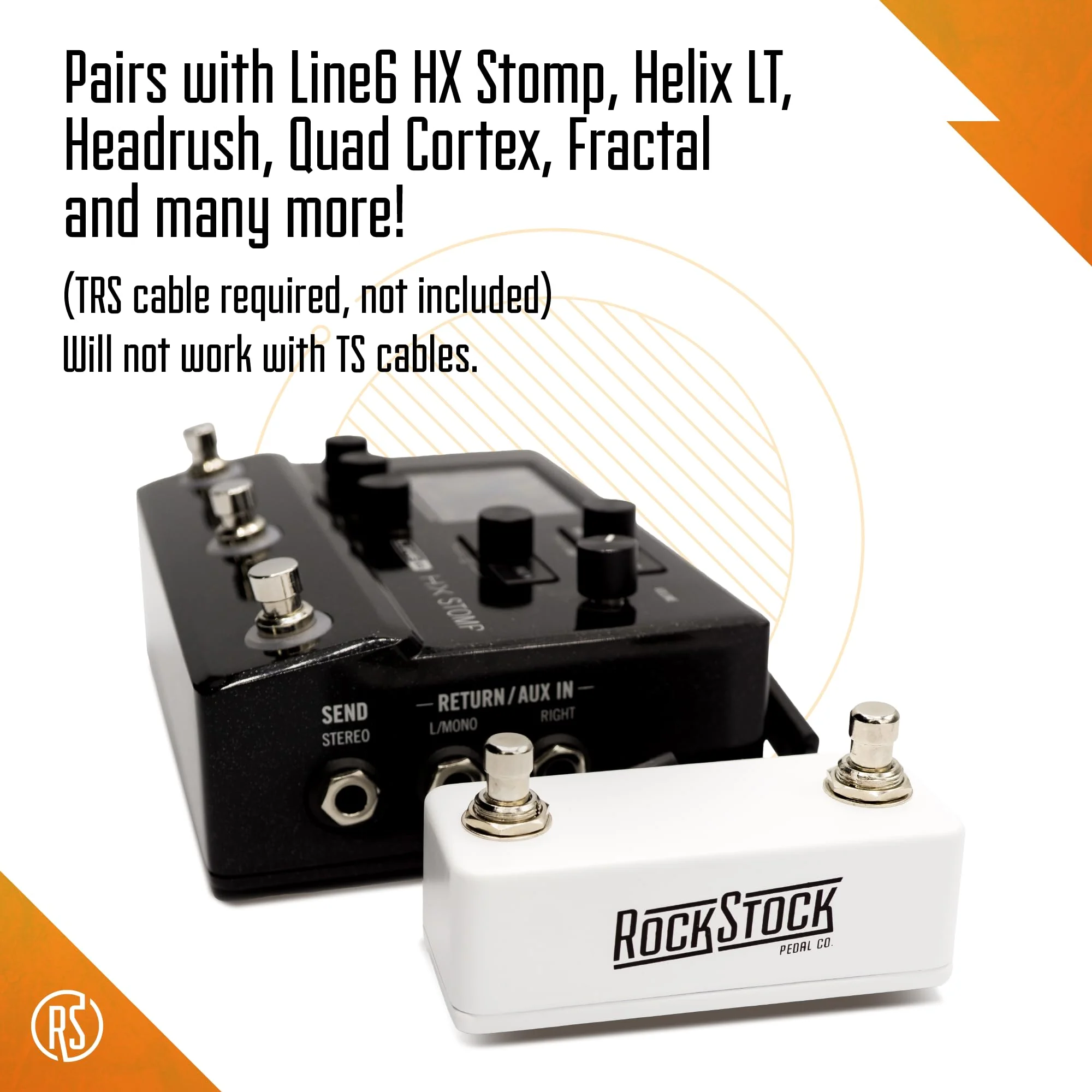Dual Foot Switch Pedal - Versatile TRS Auxiliary Guitar Pedal - Expand Your Multi Effects Processor - Hand Wired and Built for the Road (Arctic White) - Image 2