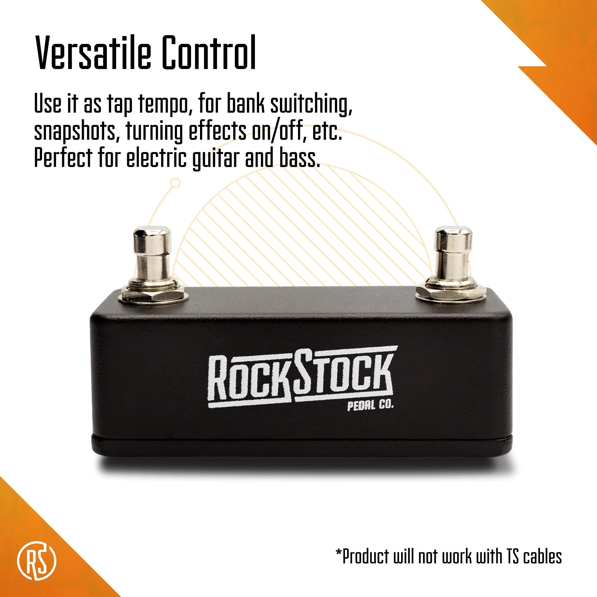 Dual Foot Switch Pedal - Versatile TRS Auxiliary Guitar Pedal - Expand Your Multi Effects Processor - Hand Wired and Built for the Road (Arctic White) - Image 4