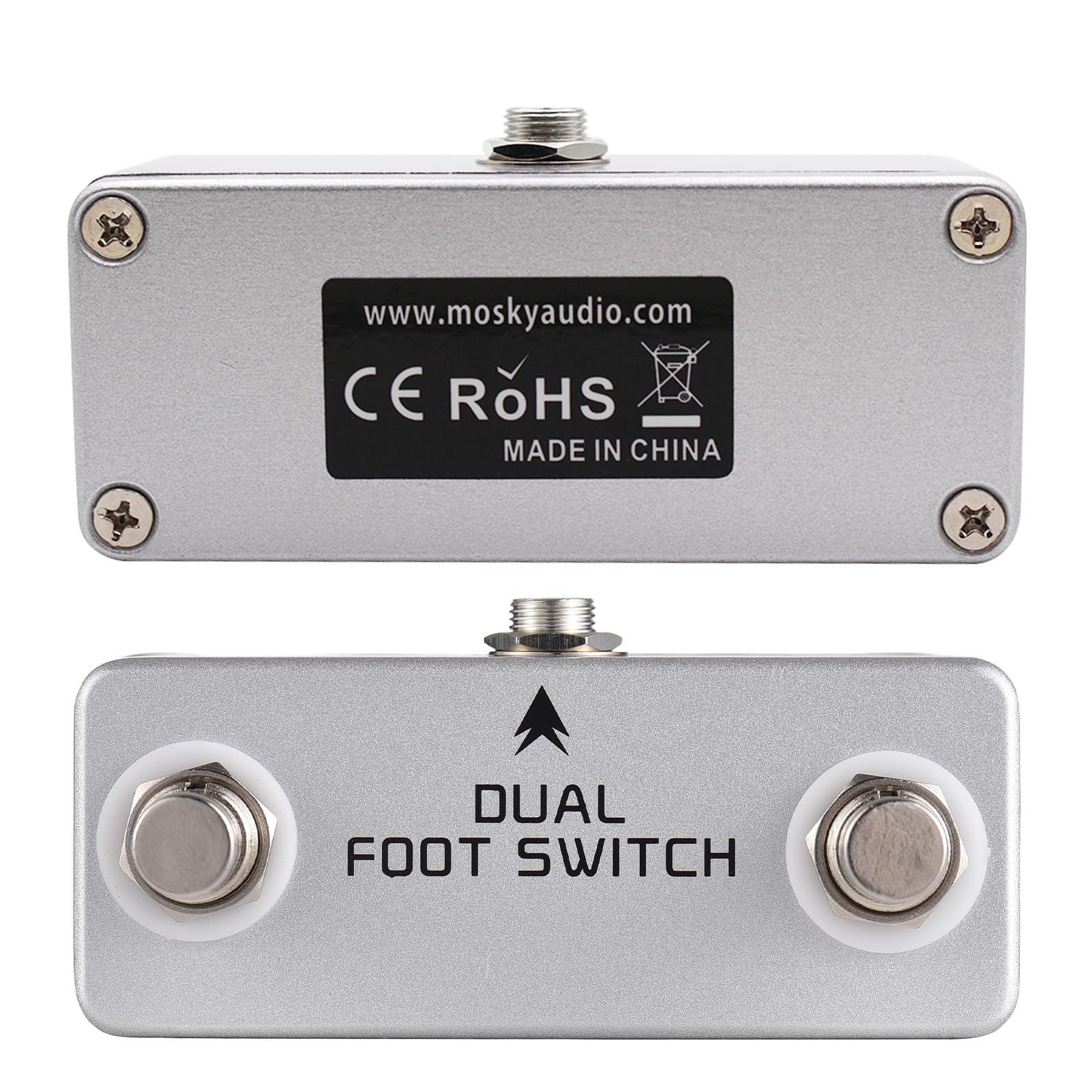 Dual Footswitch Amp Channel Footswitch Locking Function Aluminum Alloy 6.35mm Stereo Output Latching Foot Switch Pedal for Amplifiers Effects Pedals Drum Machines - Image 2