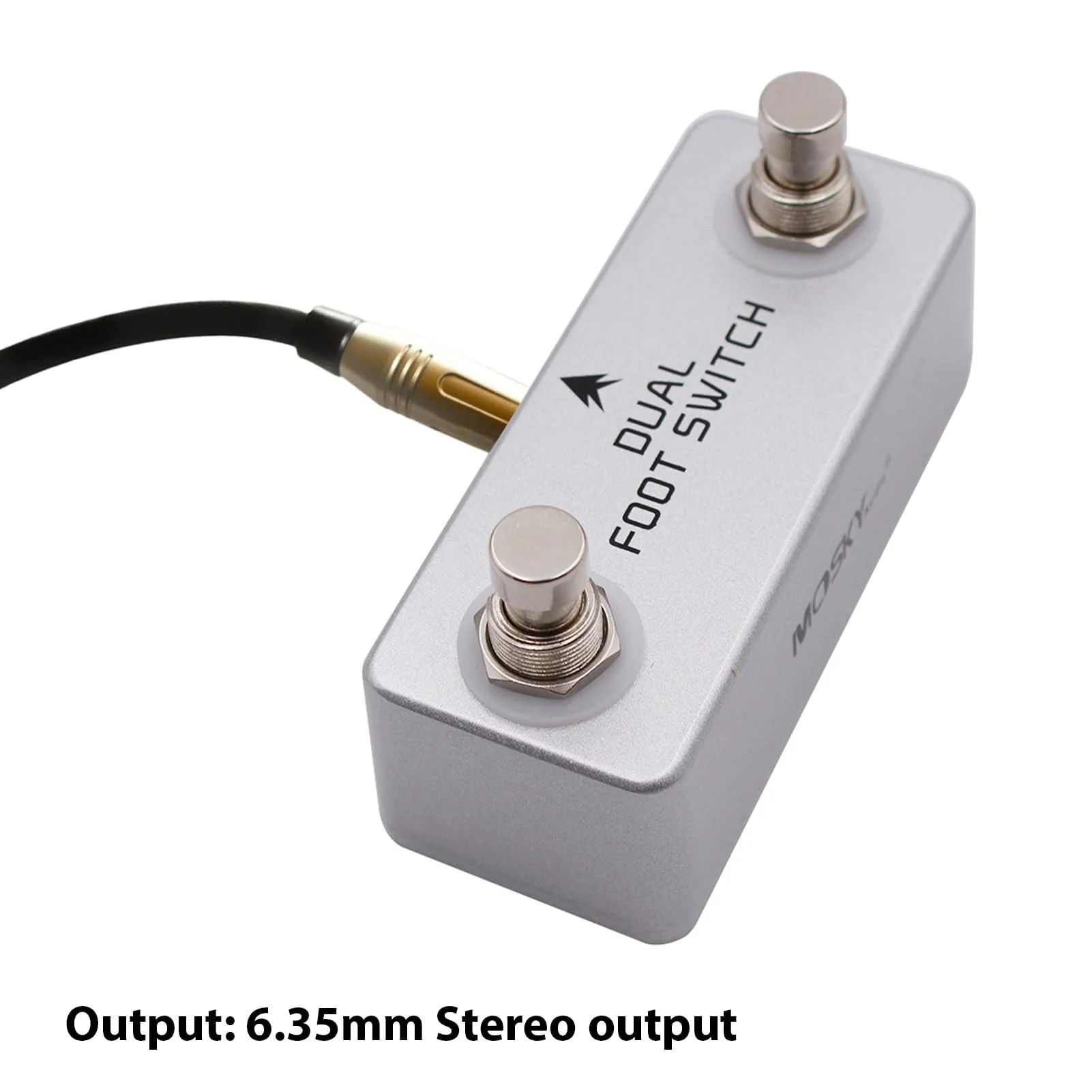 Dual Footswitch Amp Channel Footswitch Locking Function Aluminum Alloy 6.35mm Stereo Output Latching Foot Switch Pedal for Amplifiers Effects Pedals Drum Machines - Image 3