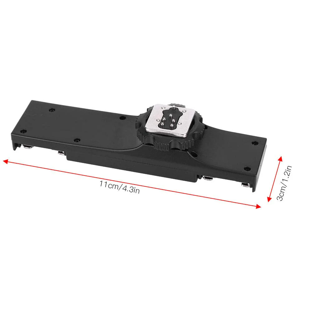 Dual Hot Shoe Splitter Camera Shoe Mounts, Dual Hot Shoe Flash Speedlite Light Bracket for SLR Camera Camcorder, Extension Bar Mount Cold Shoe Extension Bracket (for Canon) For Canon - Image 9