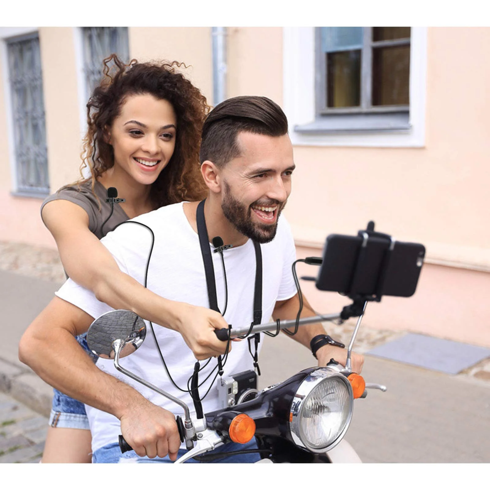 Dual Lavalier Microphone Compatible with iPhone 17 Pro Max 17 Air 16E 15 Plus, 13ft USB C External Lav Mic for Interview or Vlog - Image 2