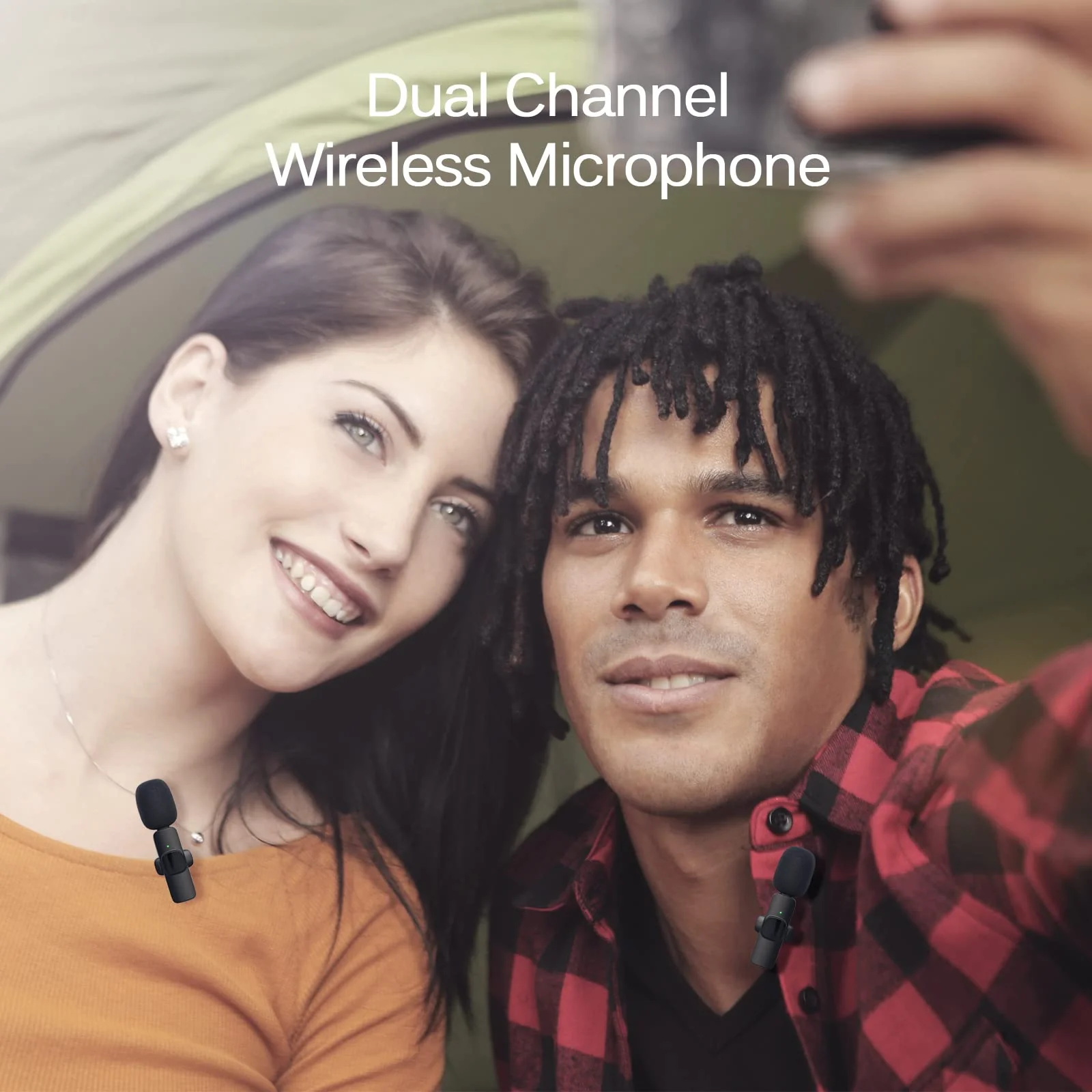 Dual Professional Wireless Lavalier Lapel Microphone for iPhone, iPad, Mini Video Recording Mic for Interview Video Podcast Vlog YouTube & Livestream, Noise Reduction, Plug & Play - Image 3