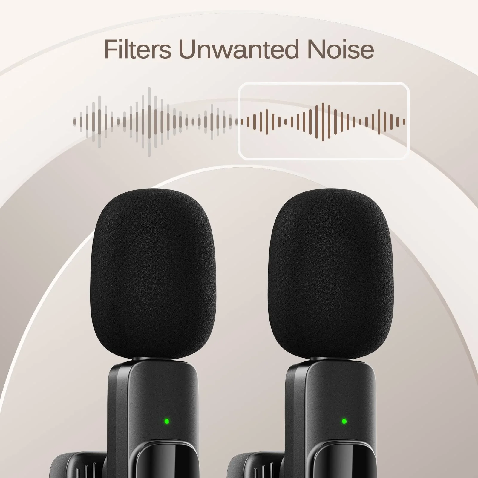 Dual Professional Wireless Lavalier Lapel Microphone for iPhone, iPad, Mini Video Recording Mic for Interview Video Podcast Vlog YouTube & Livestream, Noise Reduction, Plug & Play - Image 5