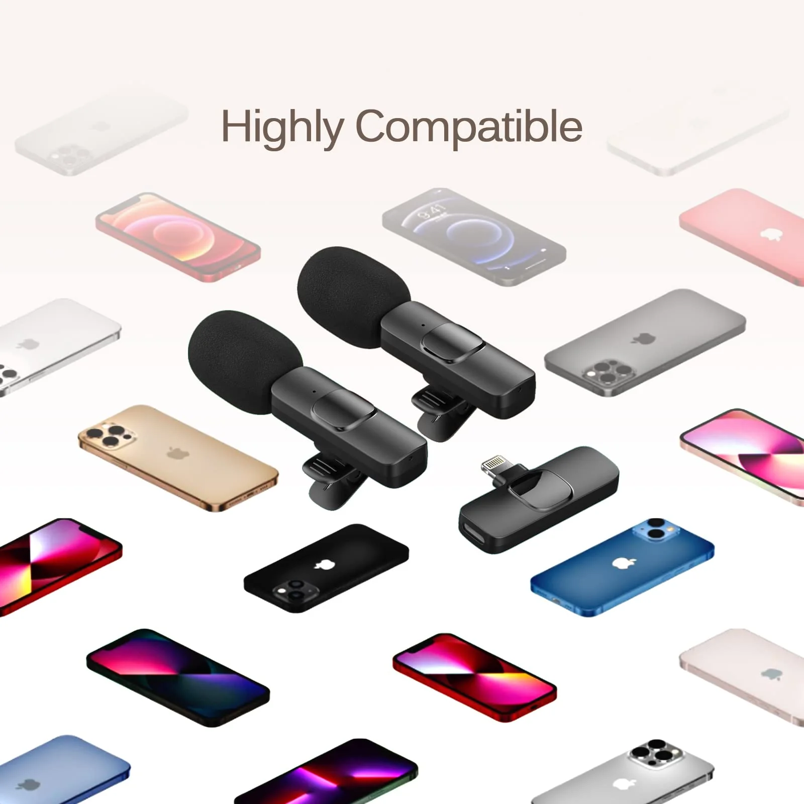 Dual Professional Wireless Lavalier Lapel Microphone for iPhone, iPad, Mini Video Recording Mic for Interview Video Podcast Vlog YouTube & Livestream, Noise Reduction, Plug & Play - Image 6