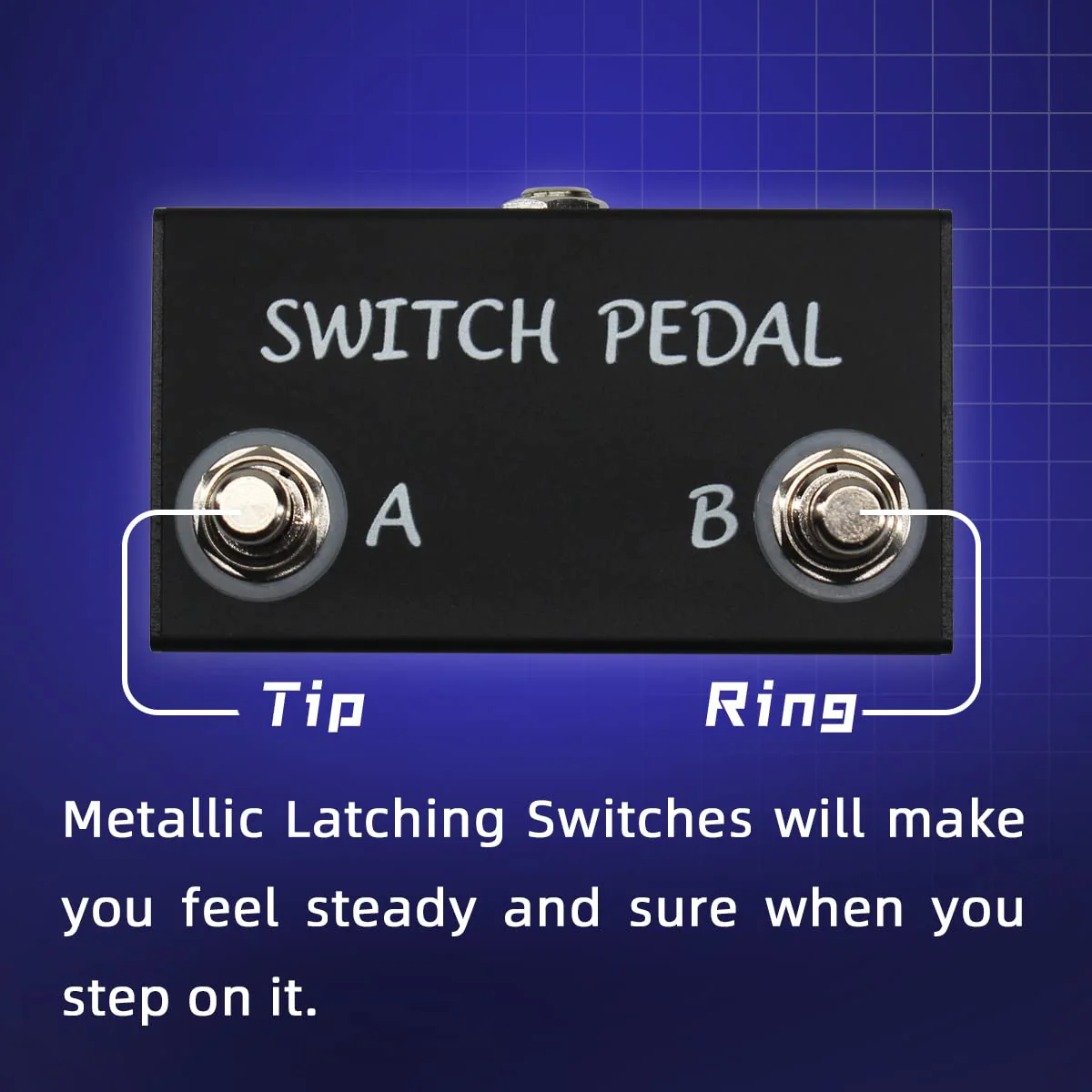 Dual Switch Pedal for Guitar Effect Pedal With TRS Cable (Latch Dual Switch) Latch Dual Switch - Image 2