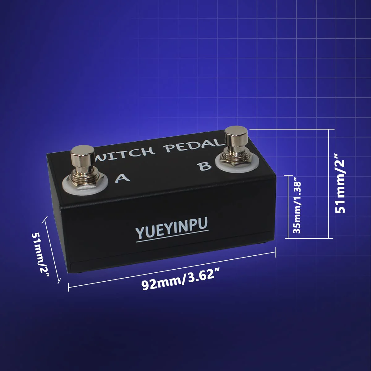 Dual Switch Pedal for Guitar Effect Pedal With TRS Cable (Unlatch Dual Switch) Unlatch Dual Switch - Image 5