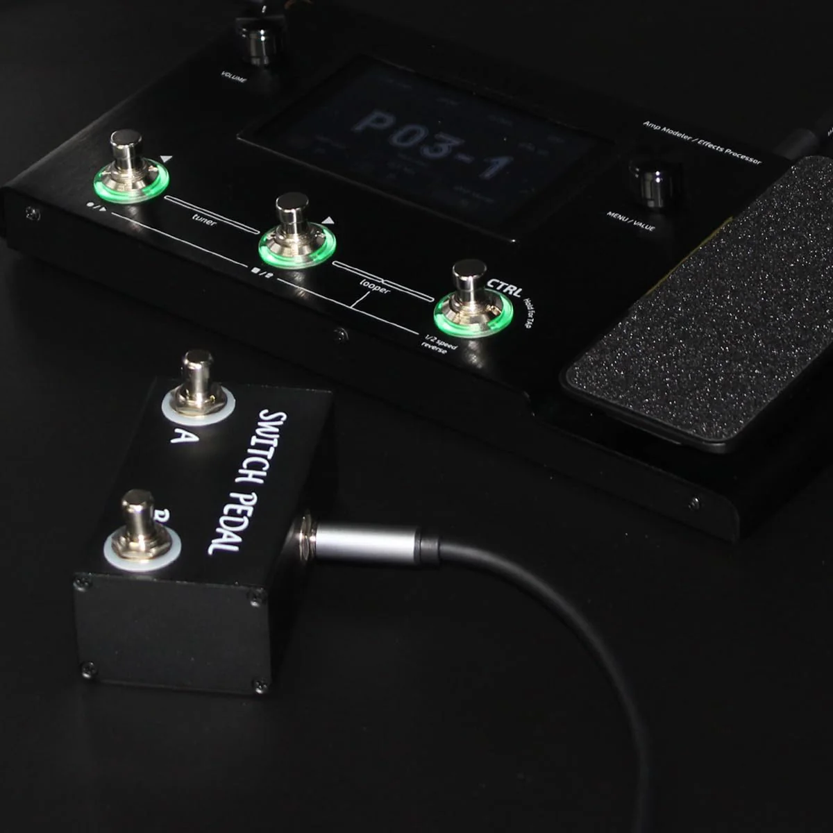 Dual Switch Pedal for Guitar Effect Pedal With TRS Cable (Unlatch Dual Switch) Unlatch Dual Switch - Image 7