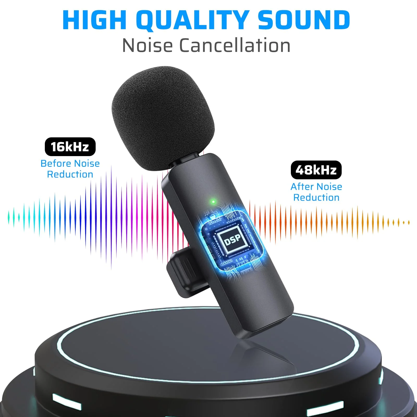 Dual Wireless Lavalier Microphone for iPhone, iPad - Perfect for Video Conferencing, Recording, and Live Streaming - Image 4