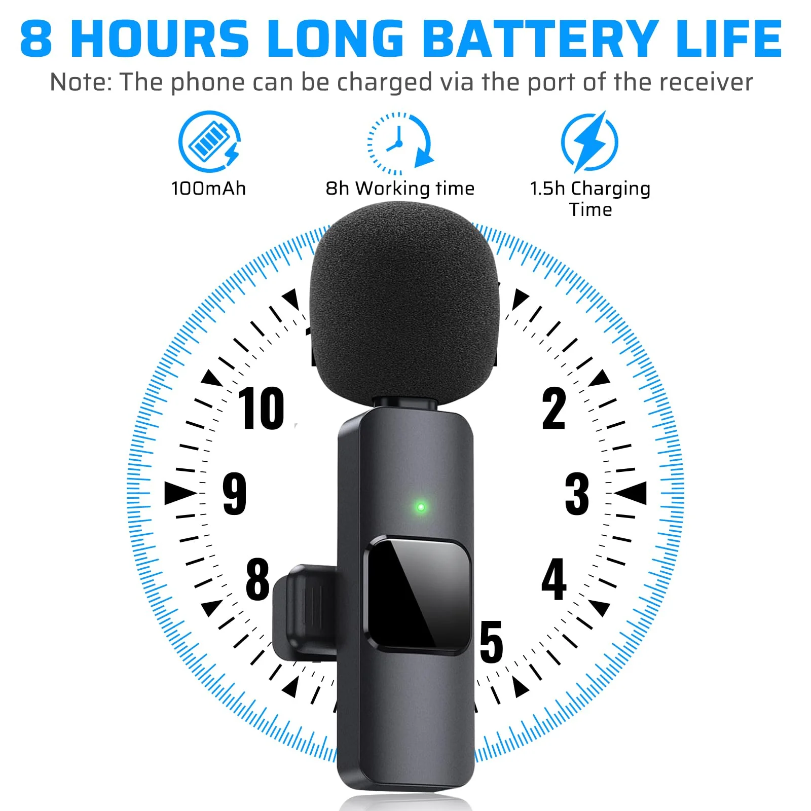 Dual Wireless Lavalier Microphone for iPhone, iPad - Perfect for Video Conferencing, Recording, and Live Streaming - Image 5