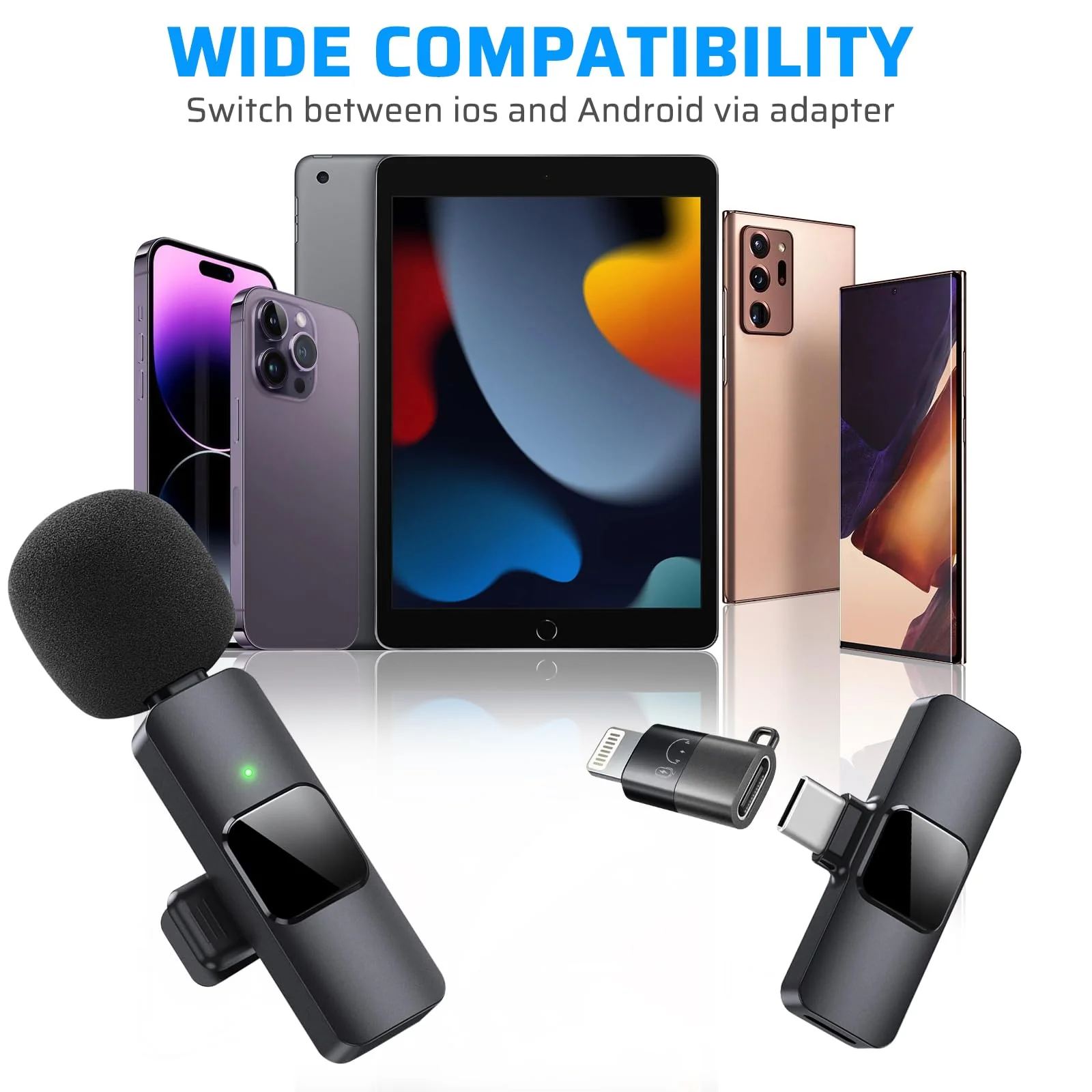 Dual Wireless Lavalier Microphone for iPhone, iPad - Perfect for Video Conferencing, Recording, and Live Streaming - Image 6
