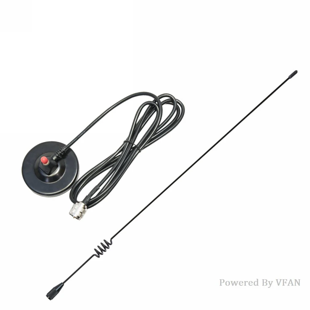 Dualband Antenna 2meter 70cm Mobile VHF/UHF Ham Radio (137-149, 437-480 Mhz) Mag Mount Magnet Base PL-259 Connector, 10 Ft RG58 Cable - Image 2