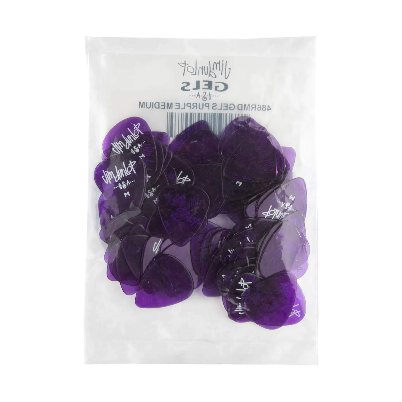 Dunlop 486RMD Gels Guitar Picks -- Purple Medium 72 picks - Image 2