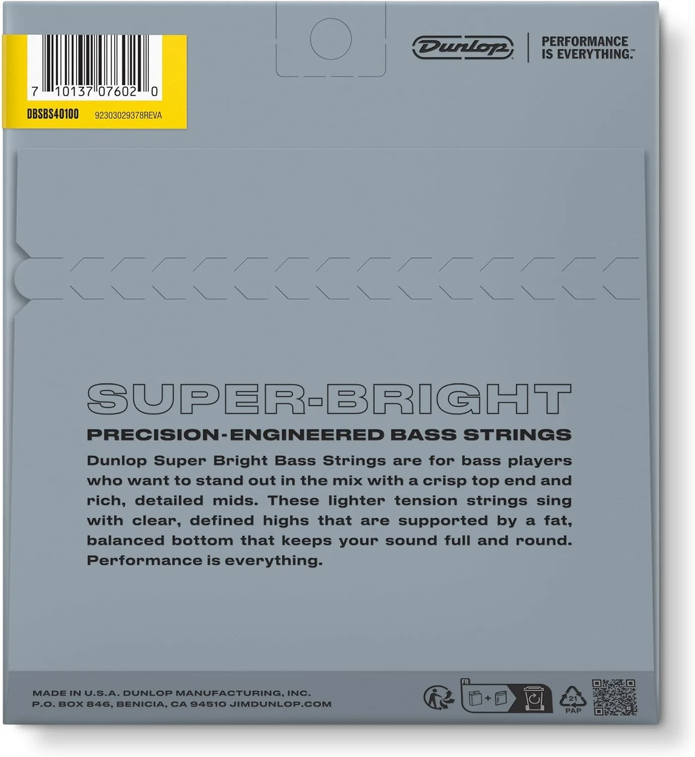 Dunlop DBSBS40100 Super Bright Bass Strings, Stainless Steel, Light, .040-.100, 4 Strings/Set (2 Pack) - Image 3