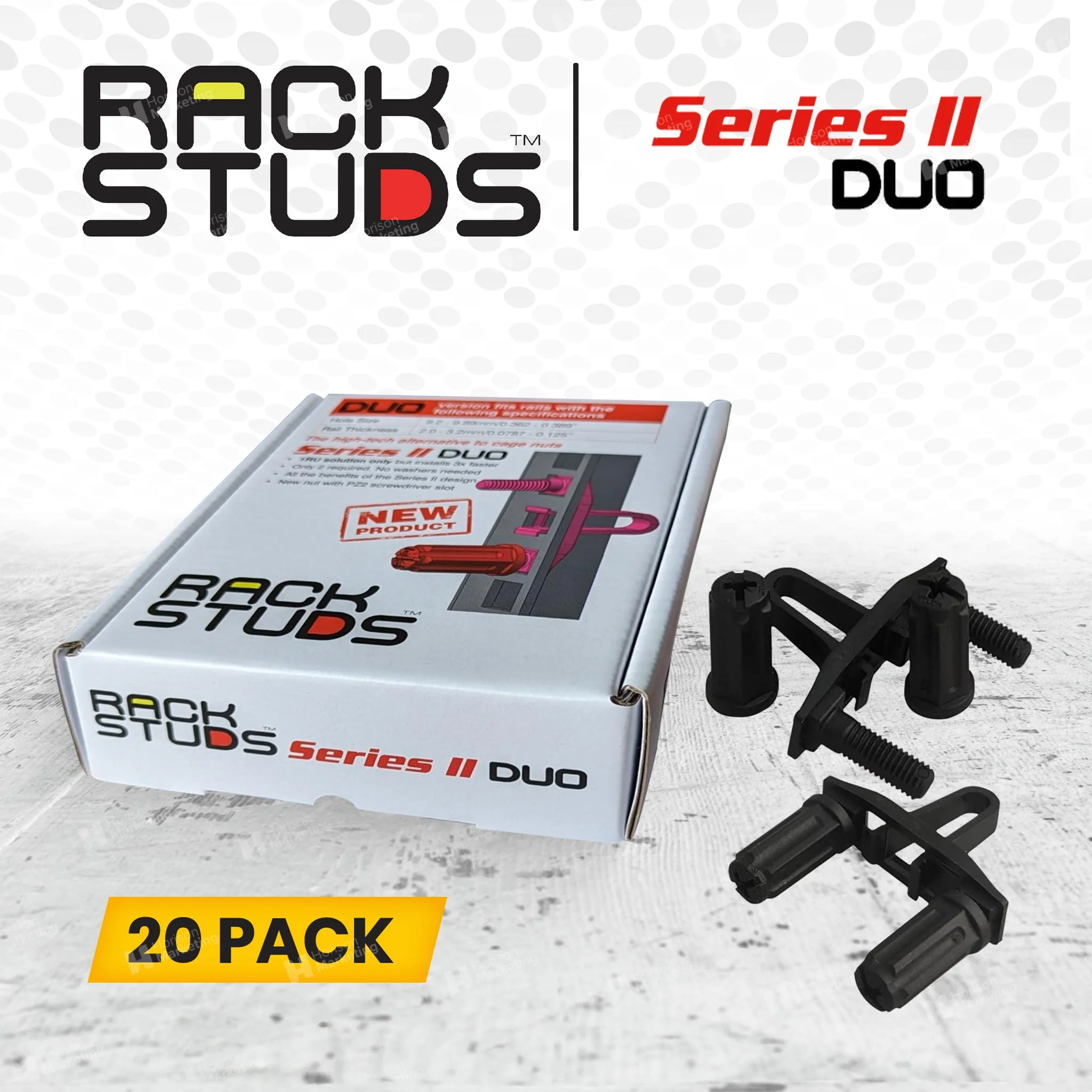 DUO20 1RU Series II Rack Mount Solution - Effortless Alternative to Traditional Rack Screws and Cage Nuts & Server Rack Screws Ideal for Server Hardware Setup - 20-Pack, Universal Version - Image 5