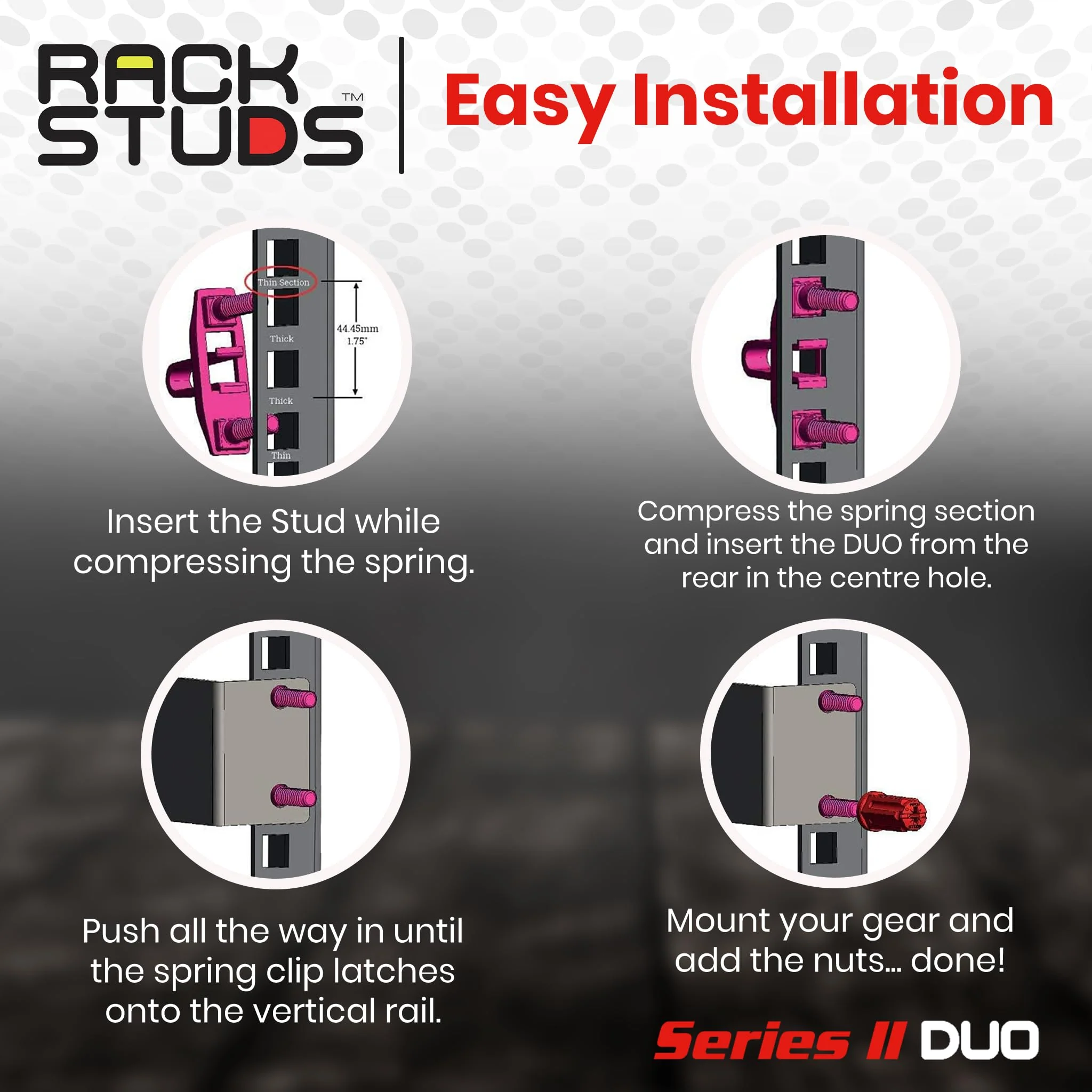 DUO20 1RU Series II Rack Mount Solution - Effortless Alternative to Traditional Rack Screws and Cage Nuts & Server Rack Screws Ideal for Server Hardware Setup - 20-Pack, Universal Version - Image 7