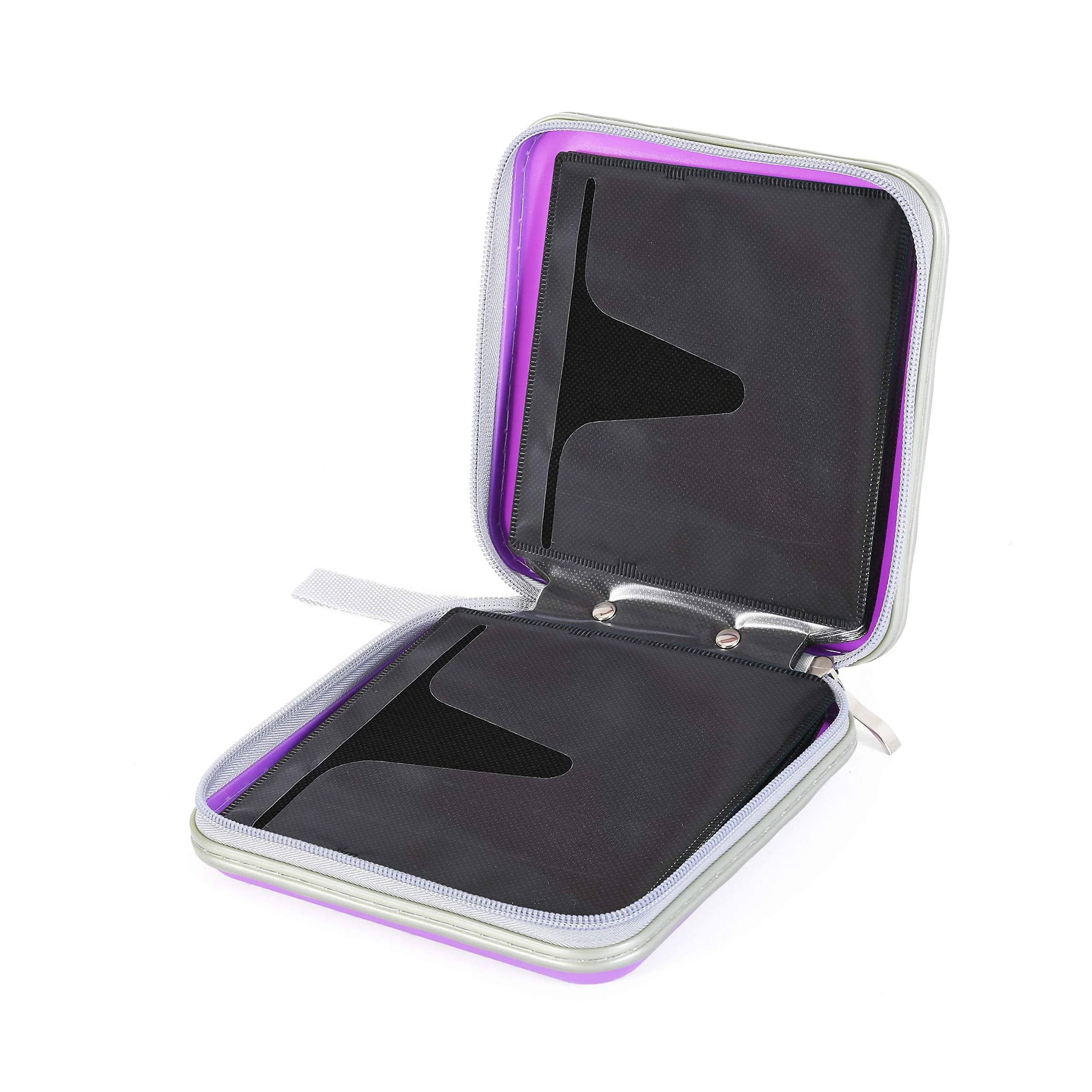 Durable DVD Case, Hard Plastic CD Storage for 30 CD Organizer, Small CD Case for Kids DVD Collection (Purple) 32 purple - Image 6