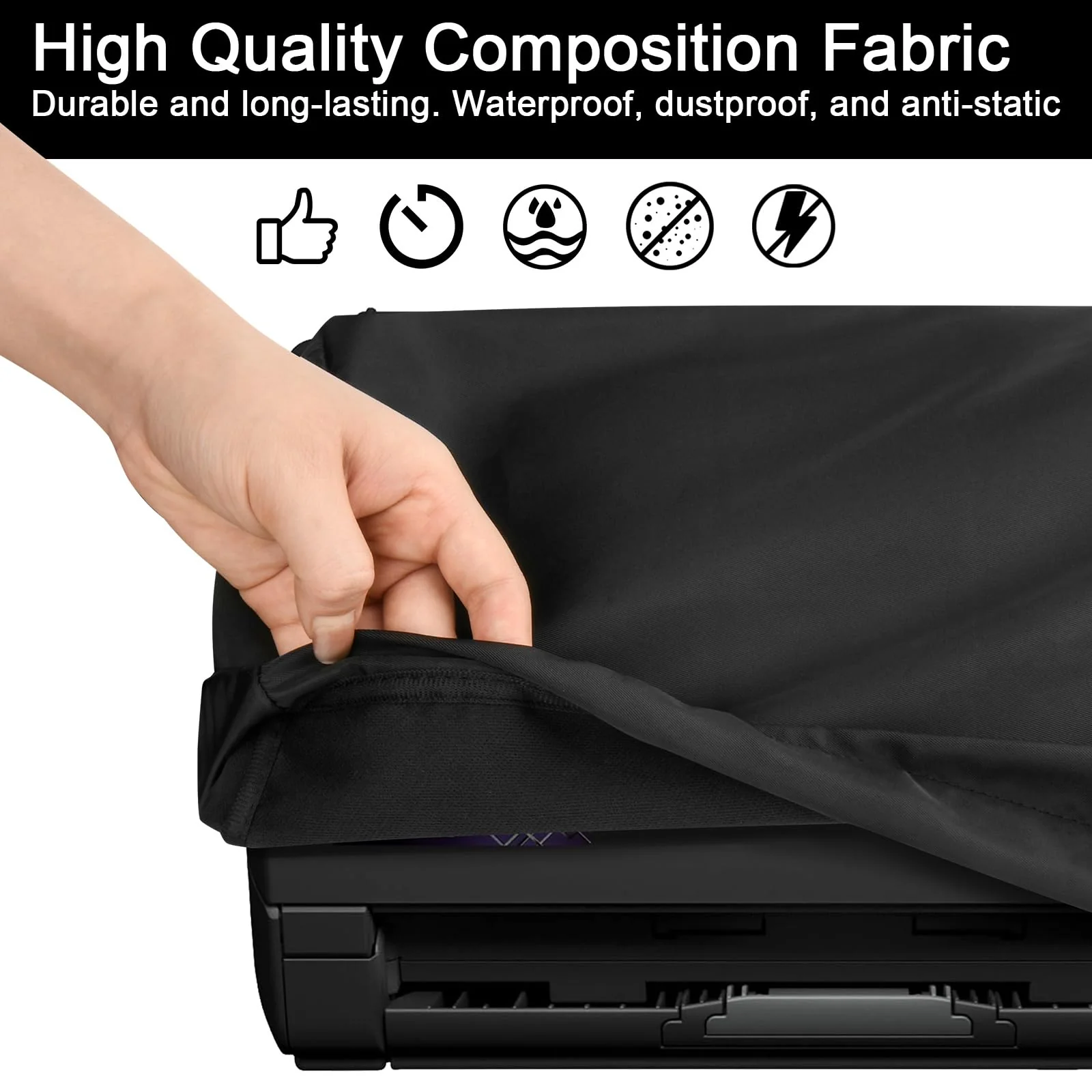 Dust Cover for Epson FastFoto FF-680W Wireless Desktop Document Scanner, Antistatic Protector Case Compatible with ScanSnap iX1600 iX1500 iX1400 Photo & Receipt Scanner (Case Only) - Image 3