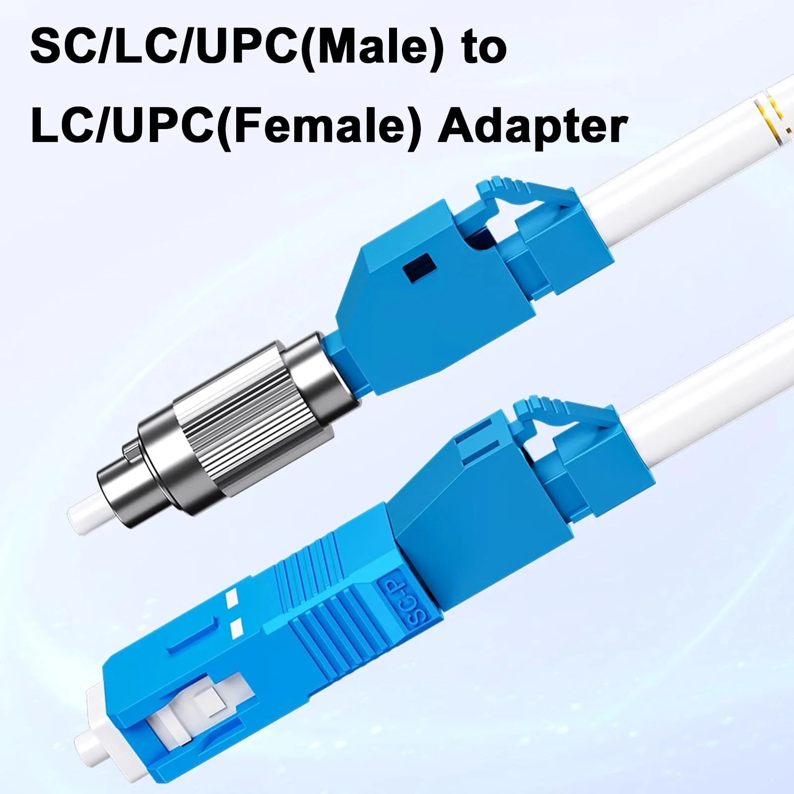 Duttek 2PC FC Male to LC Female Fiber Adapter and 2PC SC Male to LC Female Adapter Hybrid Flange Single Mode 9/125um Optical Fiber Convertor Adaptrt for Optical Power Meter 4 Pack 2 Styles - Image 2
