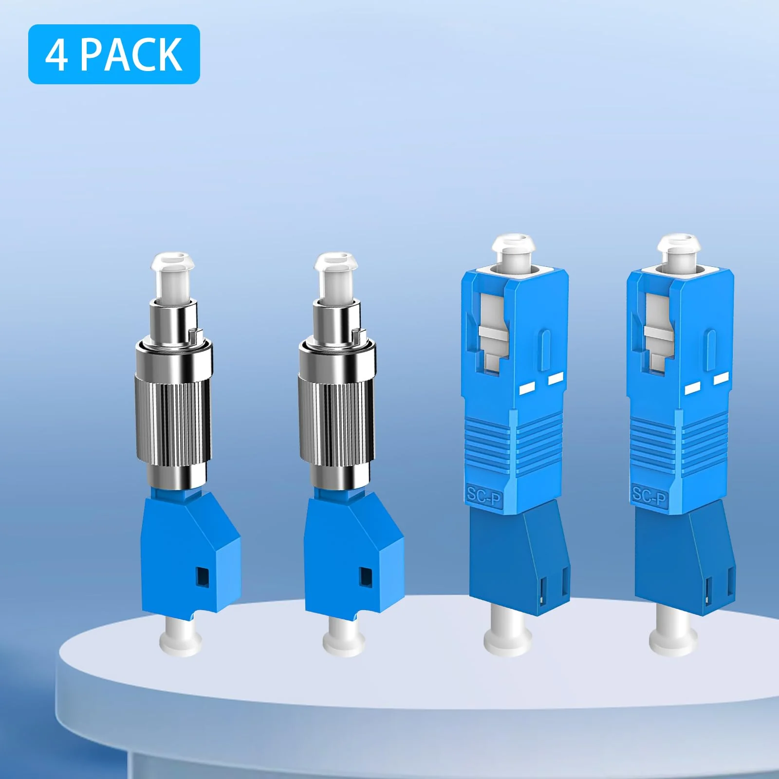 Duttek 2PC FC Male to LC Female Fiber Adapter and 2PC SC Male to LC Female Adapter Hybrid Flange Single Mode 9/125um Optical Fiber Convertor Adaptrt for Optical Power Meter 4 Pack 2 Styles - Image 7
