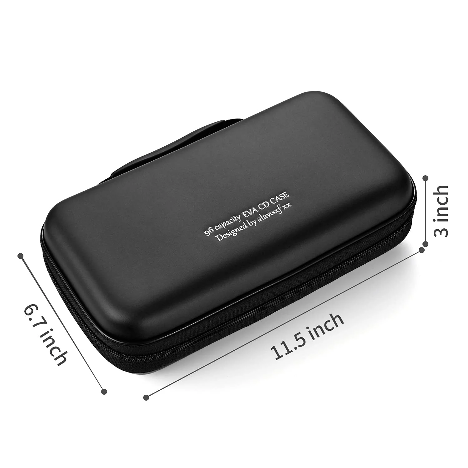 DVD Case, EVA CD Case Holder Storage Organizer Portable Protective DVD Wallet Holder for Car 96 Capacity Black96 - Image 6
