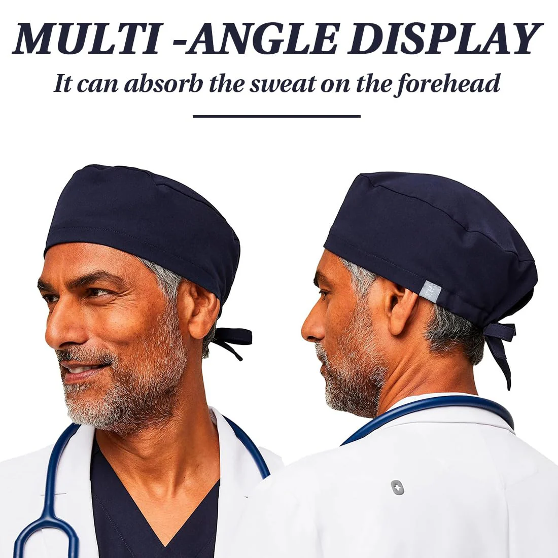 DWFEYOI Surgical Hood Fabric, Surgical Caps, Fabric Nurse Accessories for Doctors, Nurses, Dentists, Pharmacists, Vets, Medical Staff, blue - Image 4