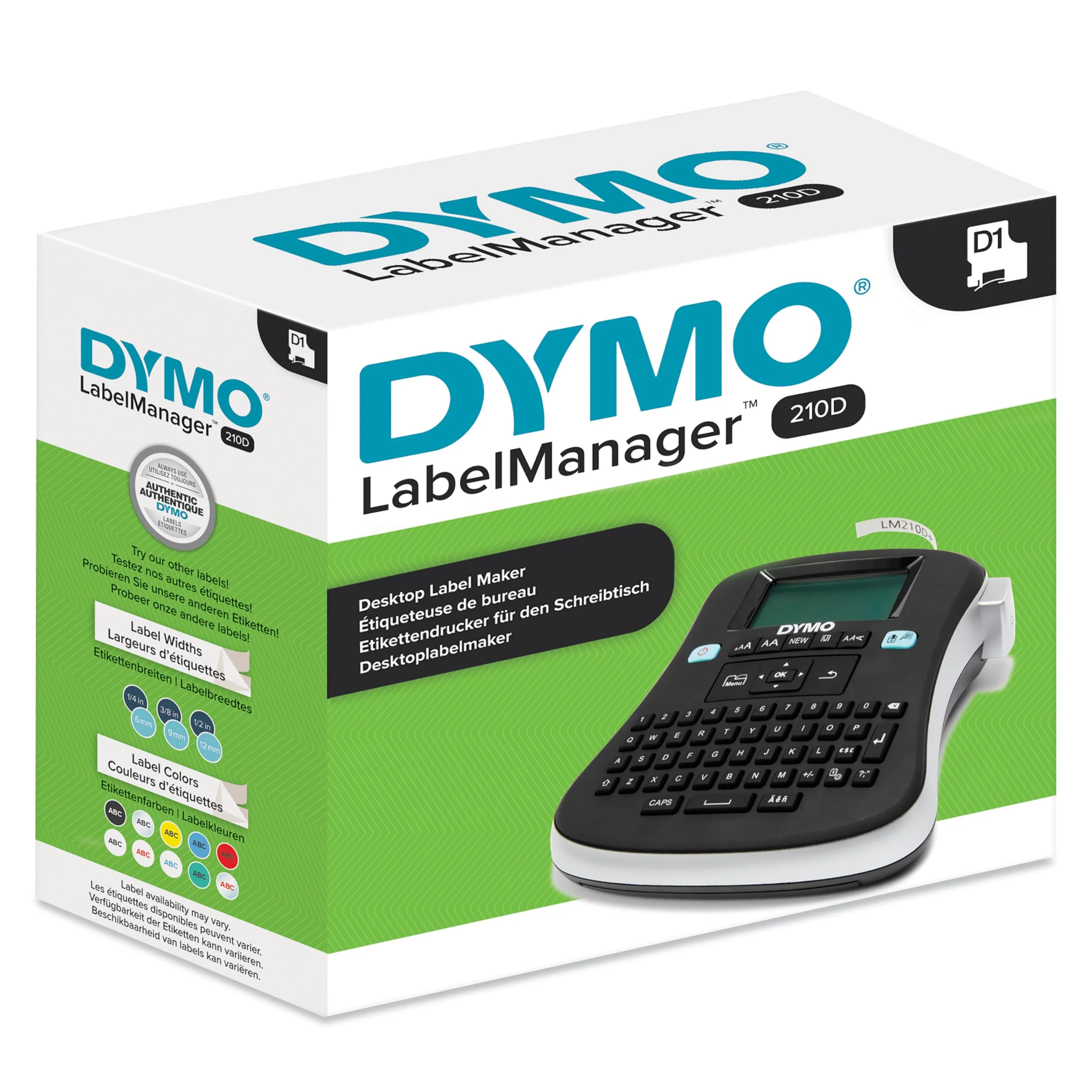 DYMO Desktop Label Maker | LabelManager 210D All-Purpose Portable Label Maker, Easy-to-Use, One-Touch Smart Keys, QWERTY Keyboard, Large Display, For Home & Office Organization - Image 6