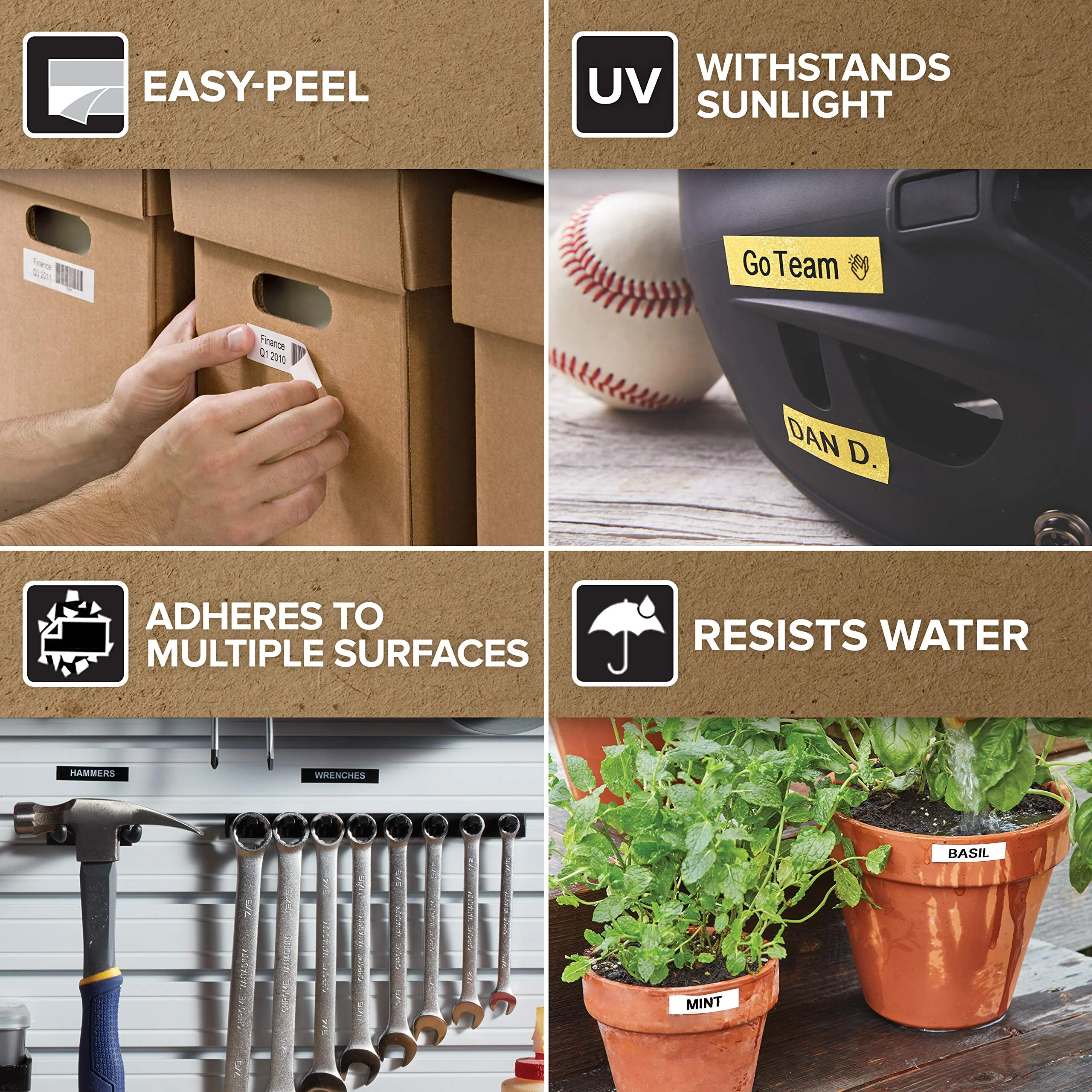 DYMO Standard D1 45010 Labels for LabelManager Label Makers, 1/2" W x 23' L, Black Print on Clear Tape, Self-Adhesive, 1 Cartridge 1/2" Black on Clear - Image 6