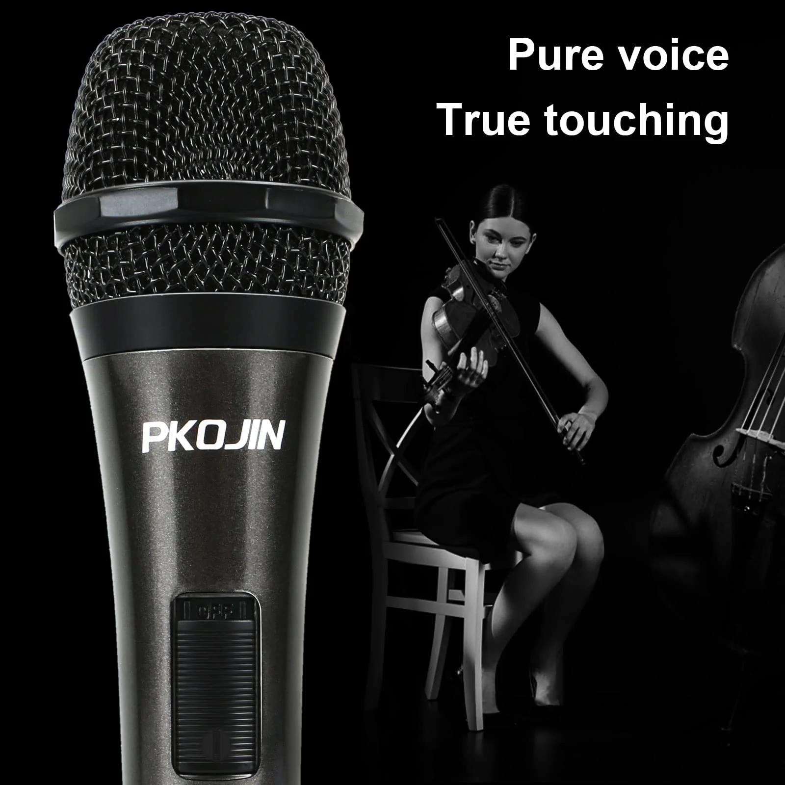 Dynamic Karaoke Microphone for Singing, Vocal Wired Microphone for Karaoke, Handheld Mic with 10 Ft Cable, Mics for Speaker with ON/Off Switch - Image 2