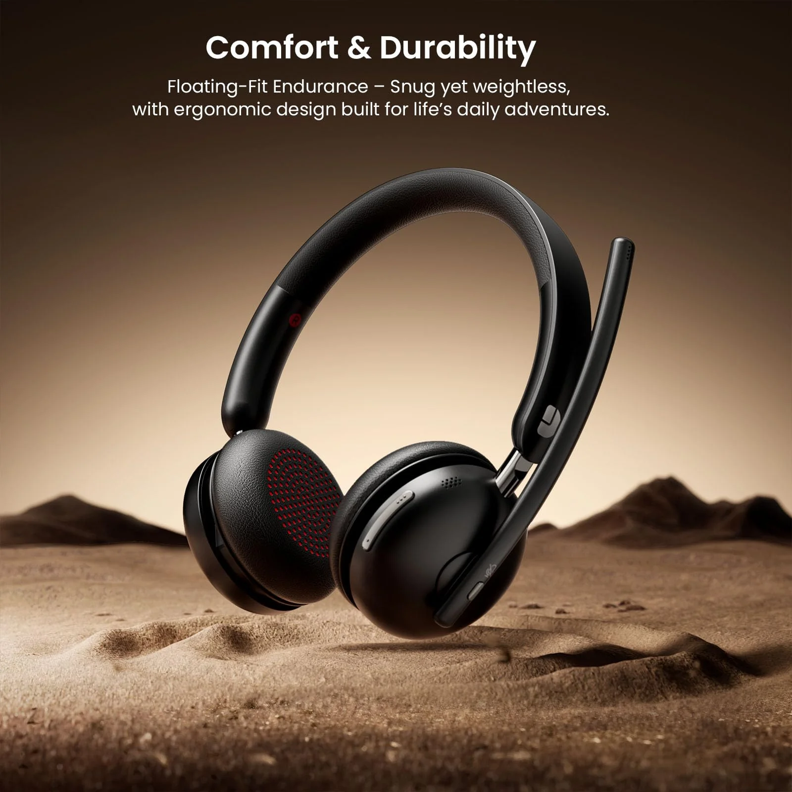 Dytole Wireless Headset with Mic for Work, Bluetooth 5.3 Headset with Noise Cancelling, Wireless Headphones with Mic & USB Dongle, 65H & Mute, Ideal for PC/Call Center/Computer/Laptop/Study - Image 5