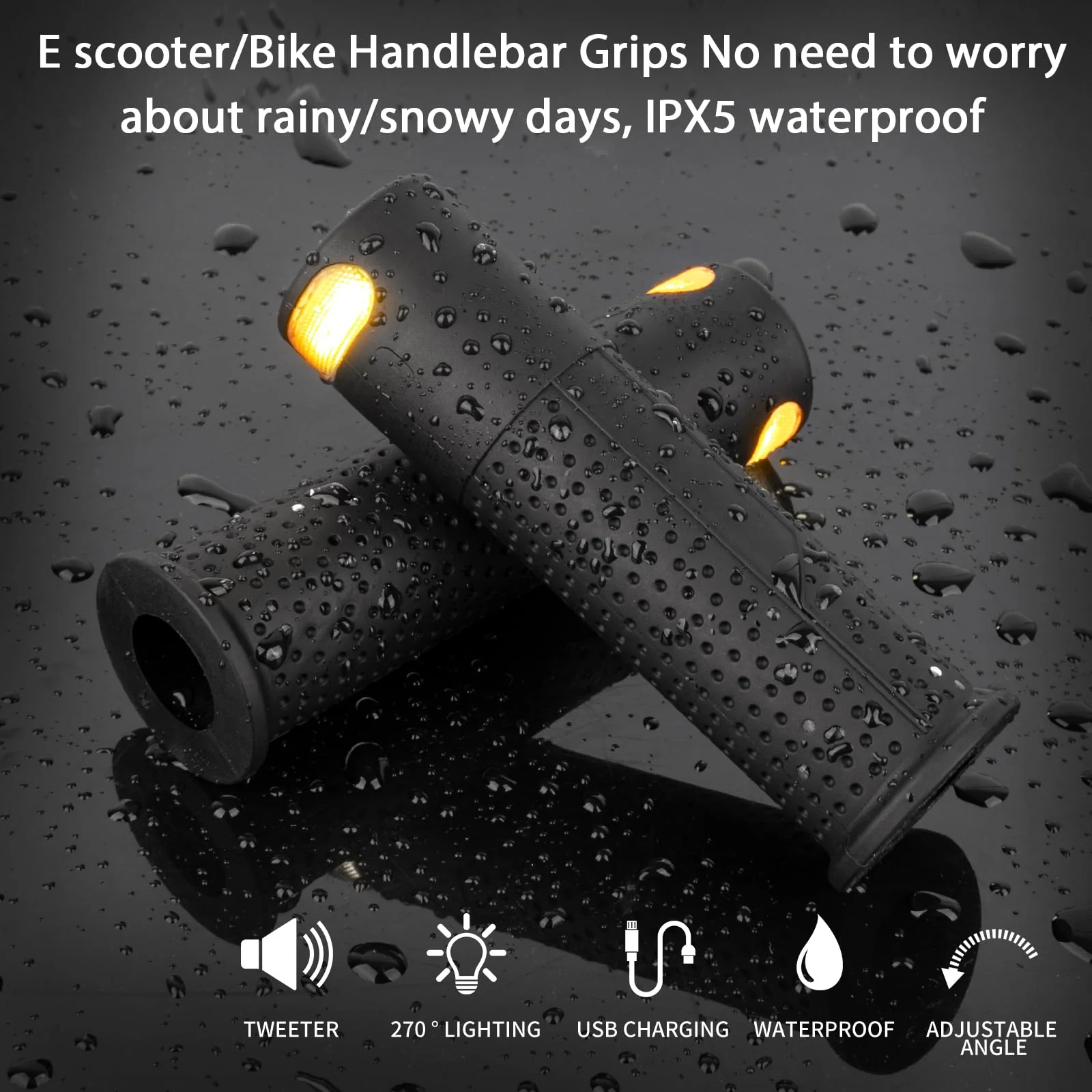E Scooter Handle Grips Turn Signal, Bicycle Replacement Handlebars Warning Light for Xiaomi M365/Pro2/1S Ninebot G30 Replacement Grip Handlebar, Scooter - Image 4