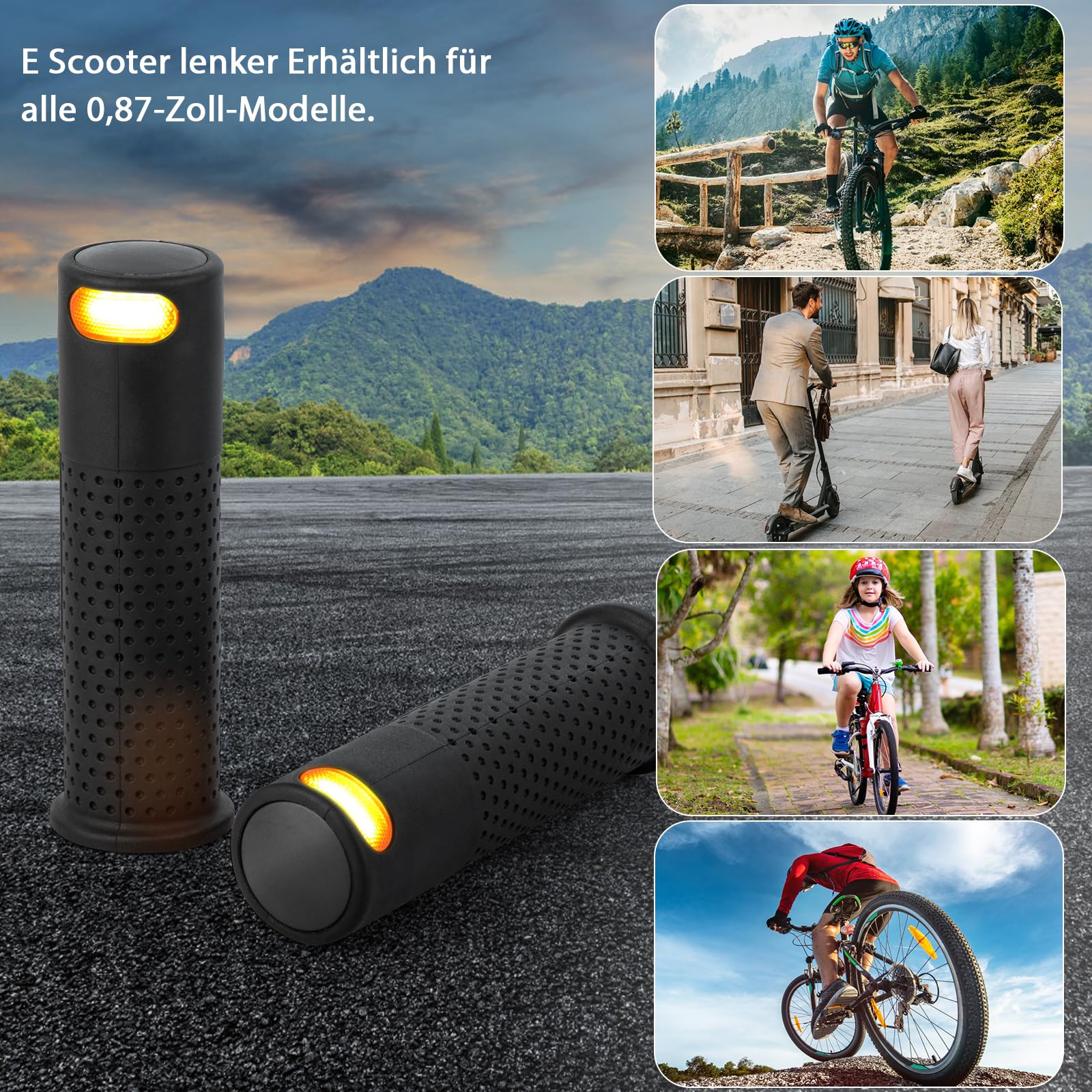 E Scooter Handle Grips Turn Signal, Bicycle Replacement Handlebars Warning Light for Xiaomi M365/Pro2/1S Ninebot G30 Replacement Grip Handlebar, Scooter - Image 7