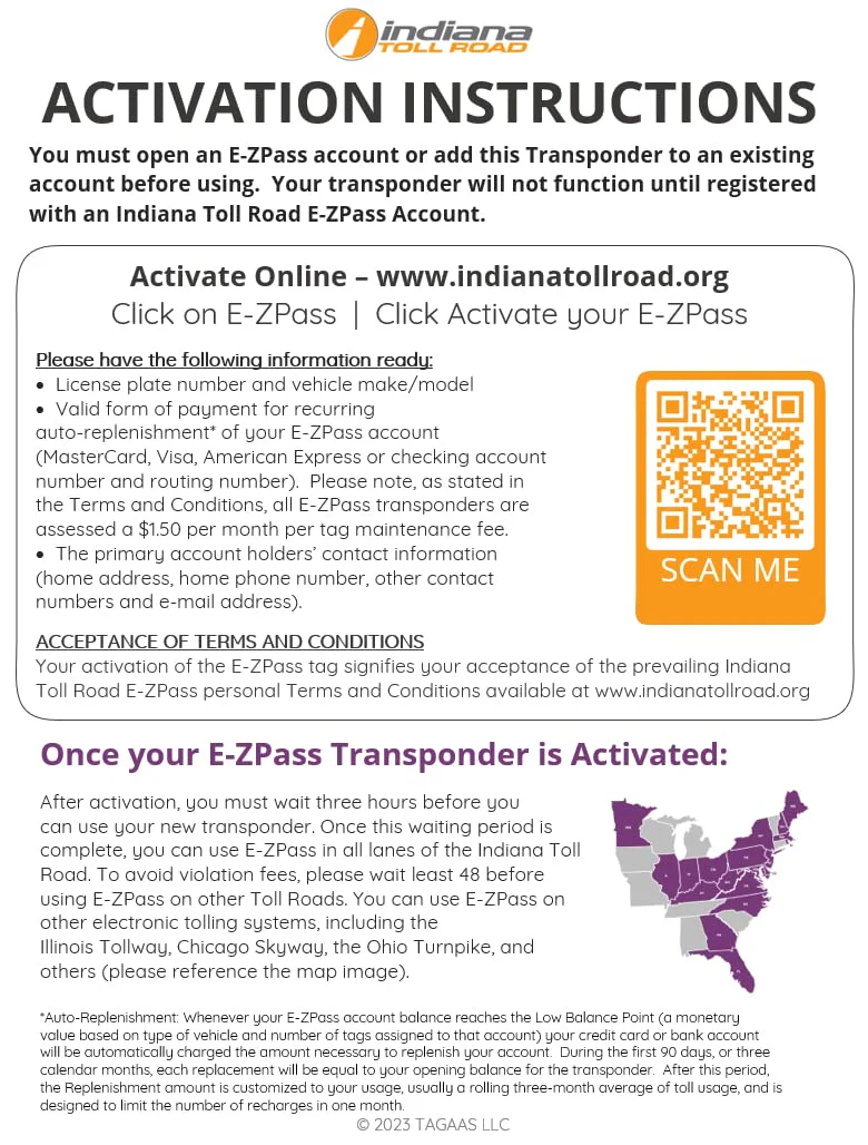 E-ZPass Transponder - Indiana Toll Road (ITRCC) (1-Pack) 1-Pack - Image 4