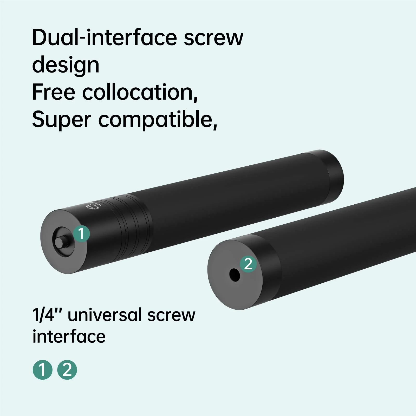 E10 Aluminum Extension Rod 28.7” Adjustable Selfie Stick Compatible with 3-Axis Gimbal, Action Camera, Camera w/ 1/4" Thread Extendable Pole for Videography - Image 2