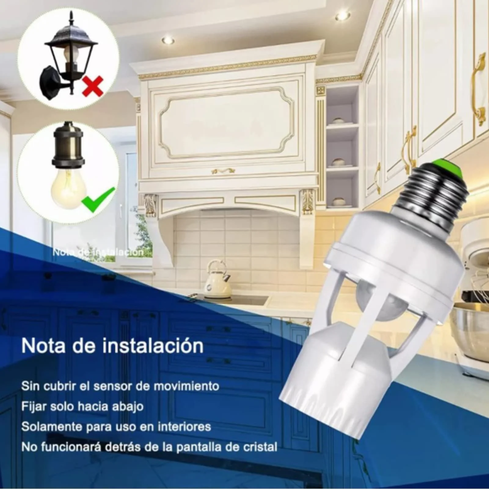 E27 LED Lamp, Light Bulbs with Motion Sensor, Adjustable Automatic On/Off Light Control Sensor, E27 Socket Screw for Garage, Basement, Stairs and Storage Room - Image 3