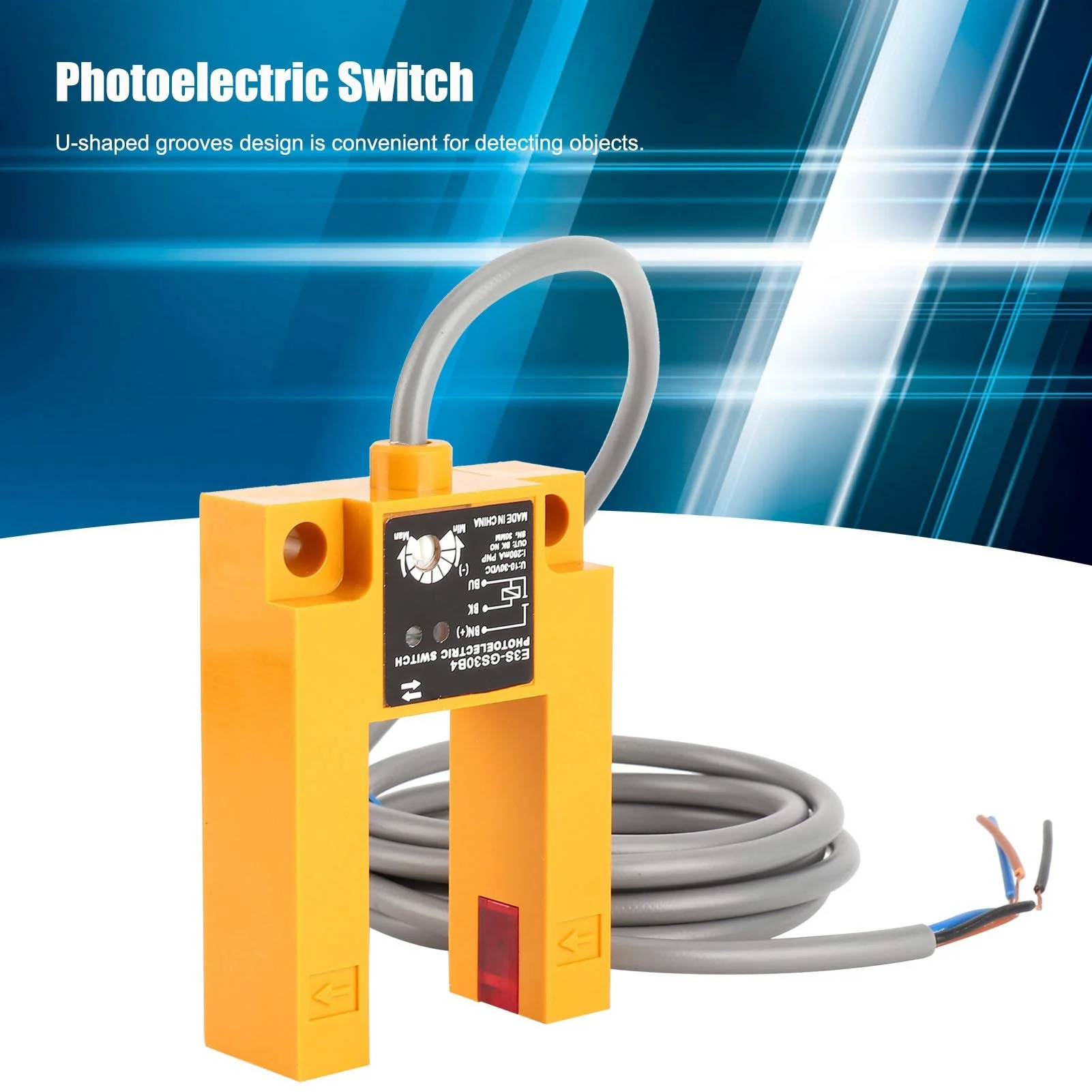 E3S-GS30B4 3-Wire Photoelectric Switch Grooves Type PNP NO Photoelectric Switch Sensor DC10‑30V 200mA - Image 5