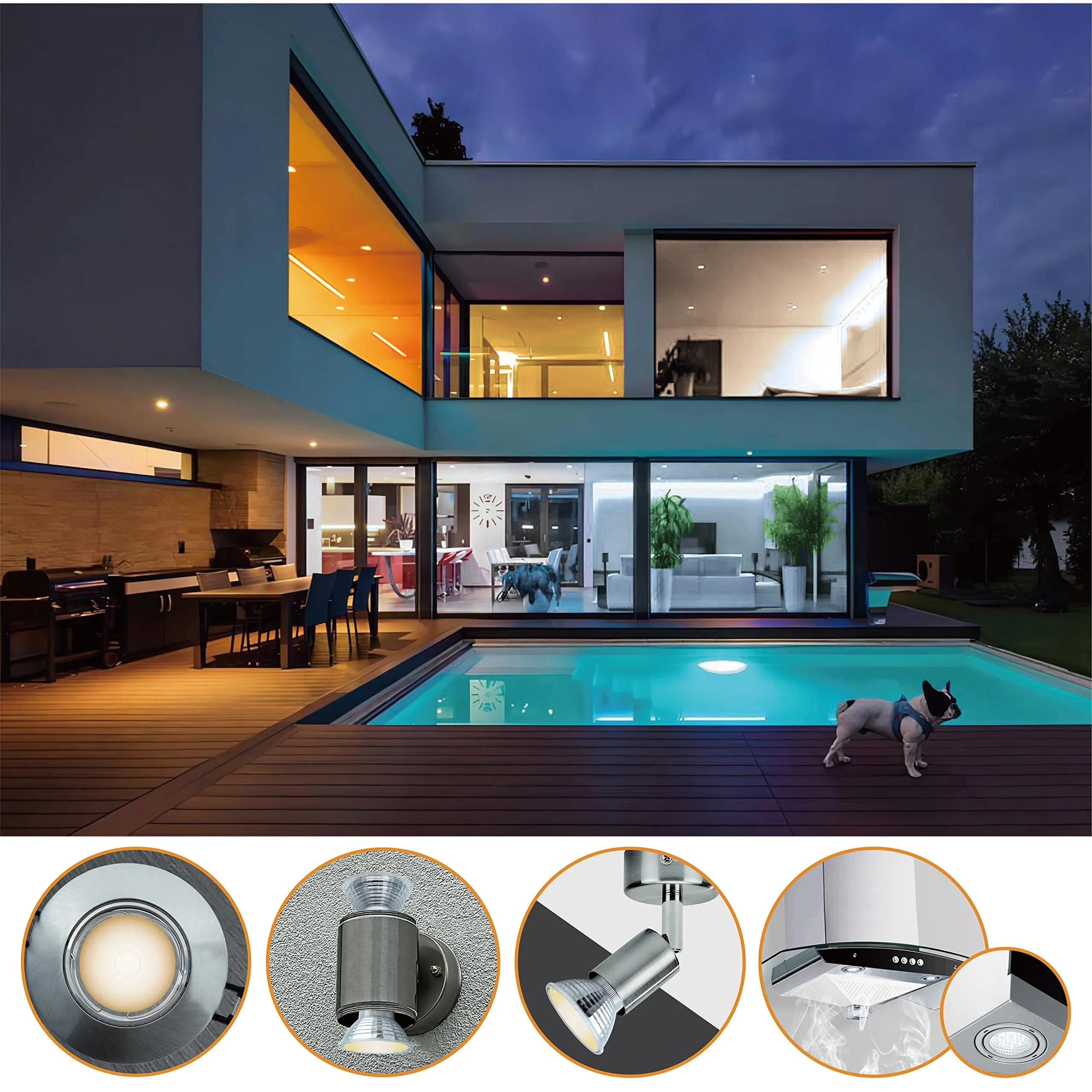 EACLL GU5.3 LED Cool White 6 W Replaces 50 W Halogen MR16 Bulb, Pack of 6, 595 Lumen 6000 K Bulb, AC/DC 12 V Flicker-Free Spotlight, Beam Angle 120 Degree Spot, Non-Dimmable Reflector Lamps 6000 K Cool White Light 6 pcs (pack of 1) 6w - Image 8
