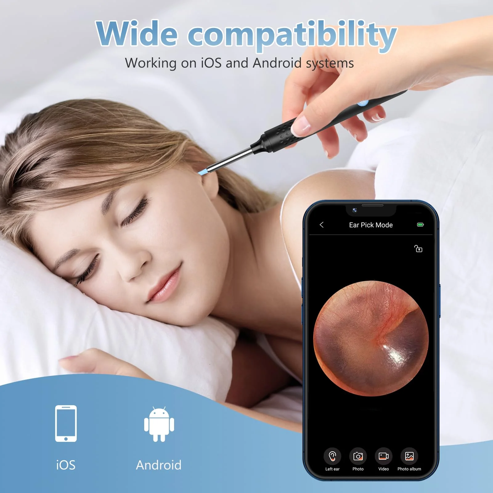 Ear Wax Removal, VITCOCO Ear Wax Removal kit with 10 Replaceable Tips, Ear Camera Wax Removal with USB Charging, Ear Wax Removal Tool Camera with 1920P HD, ManualEar Wax Cleaner for Home Use - Image 3