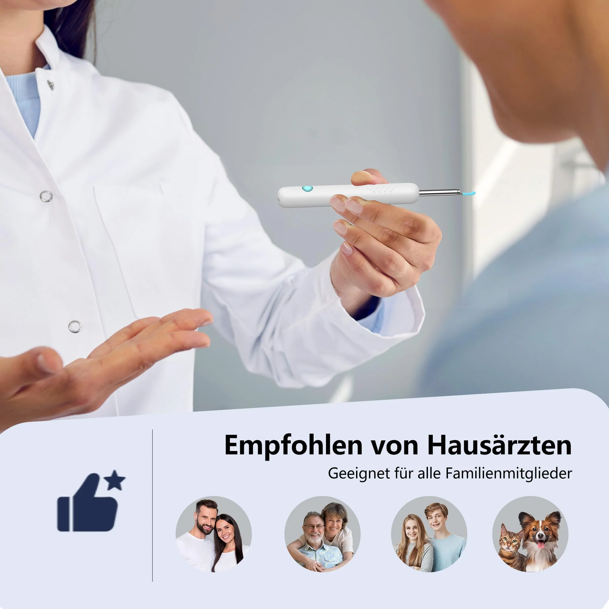 Ear Wax Remover Otoscope: 1080P WiFi Ear Cleaner Camera, IP67 Waterproof Ear Cleaner, 360° Wide Angle Ear Cleaning Camera, 3.5 mm Lens Ear Endoscope with 6 LEDs for iPhone, iPad and Android - Image 6