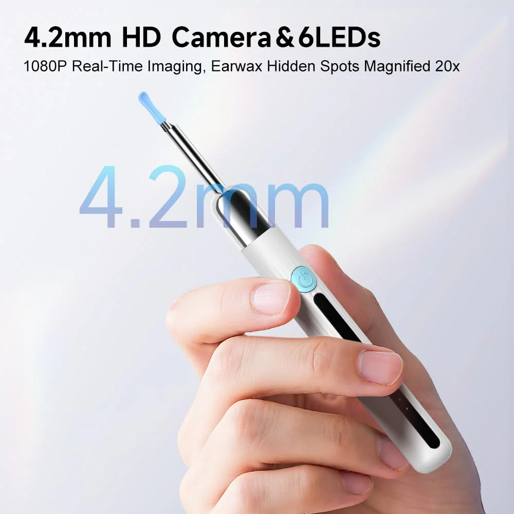 Ear Wax Remover Otoscope, 1080P WiFi Ear Cleaner with UV-C Charging Station, IP67 Waterproof Otoscope Ear with 6 LEDs for iOS and Android Smartphones Digital Ear Scoop with Camera - Image 5