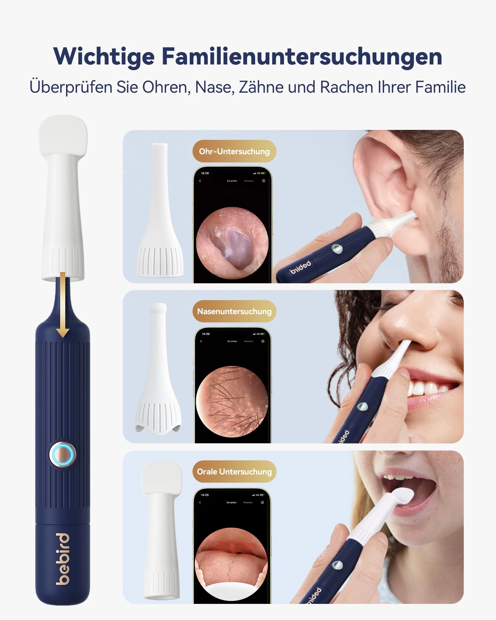Ear Wax Remover Otoscope: 1920P HD WiFi Flexible Ear Cleaner with Camera - 2025 New 360° Wide Angle Ear Cleaner with Light for Ears/Nose/Neck Examinations Otoscope for Adults Children - Image 6