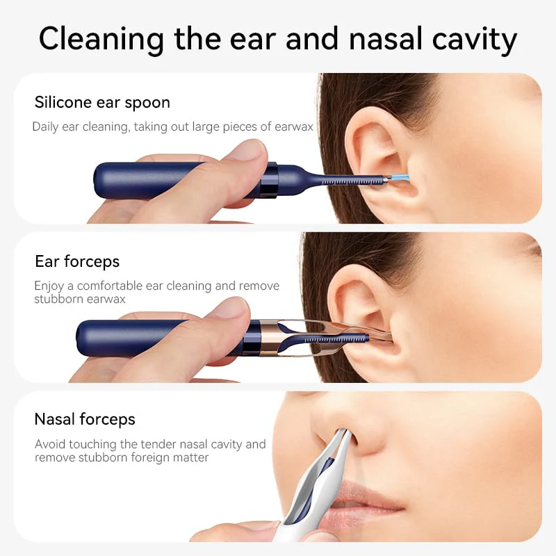 Ear Wax Remover Otoscope, Ear Wax Removal Camera Light Tool Set, 1080P HD WiFi Ear Cleaner with 4 LEDs, IP67 Waterproof & 360° Wide Angle Otoscope Camera, for iPhone, Android, iPad - Image 4