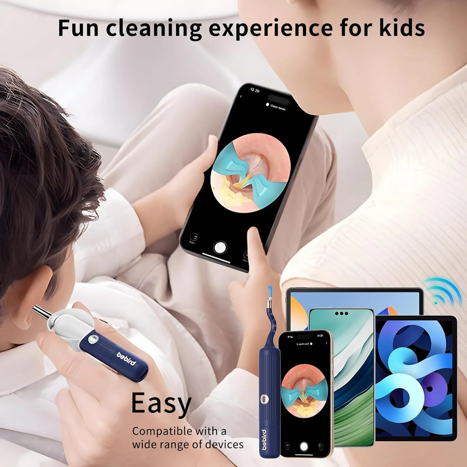Ear Wax Remover Otoscope, Ear Wax Removal Camera Light Tool Set, HD Flexible Ear Cleaner, Painless Visual Tweezers Remover, for Ears/Nose/Neck Examinations, for Adults/Children - Image 5