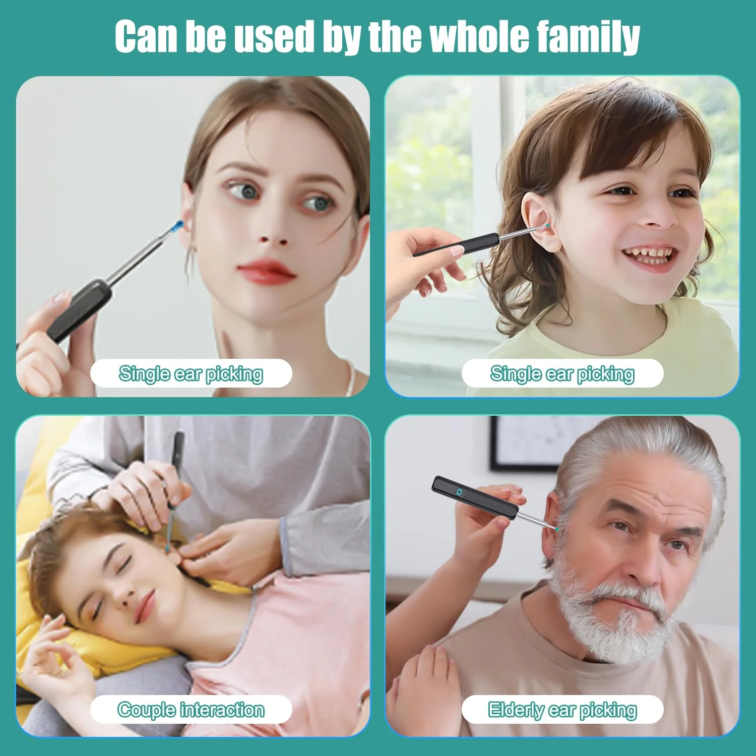 Ear Wax Remover Otoscope, WiFi Ear Cleaner Camera 1080P HD Ear Camera IPX5 Waterproof Ear Mirror 3.5 mm Lens Ear Endoscope with 6 LEDs for Phone, Pad and Android Smartphones - Image 4