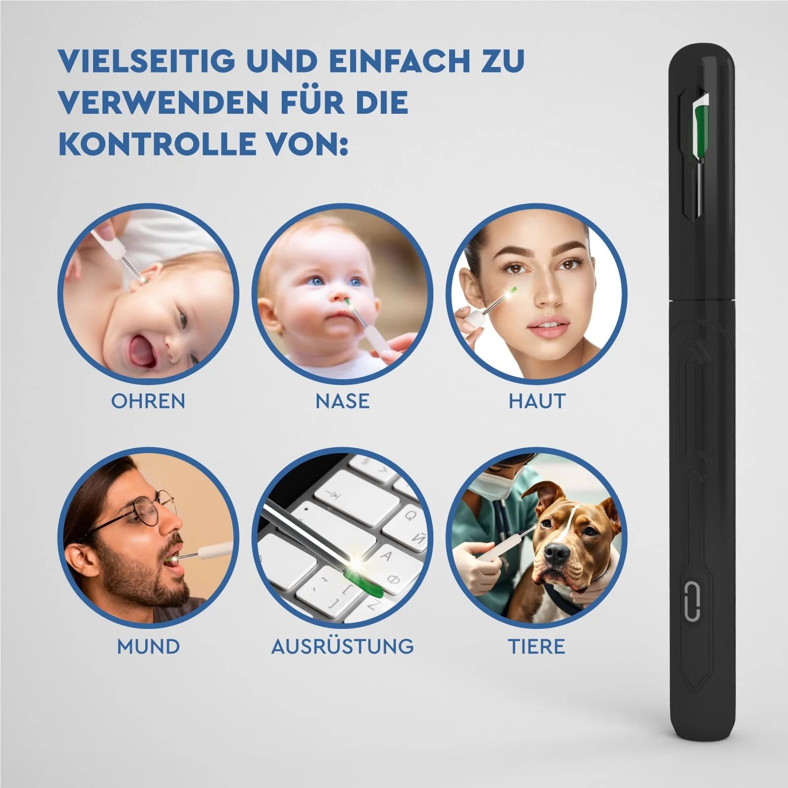 Ear Wax Remover Otoscope with Camera 1920p 3.6 mm WiFi Ear Cleaner - UdiGuard Ear Mirror Ear with 6 LED Lights Adults Rabbits and Children Black - Compatible with iPhone iPad Android Udiguard Black Otoscope - Image 4