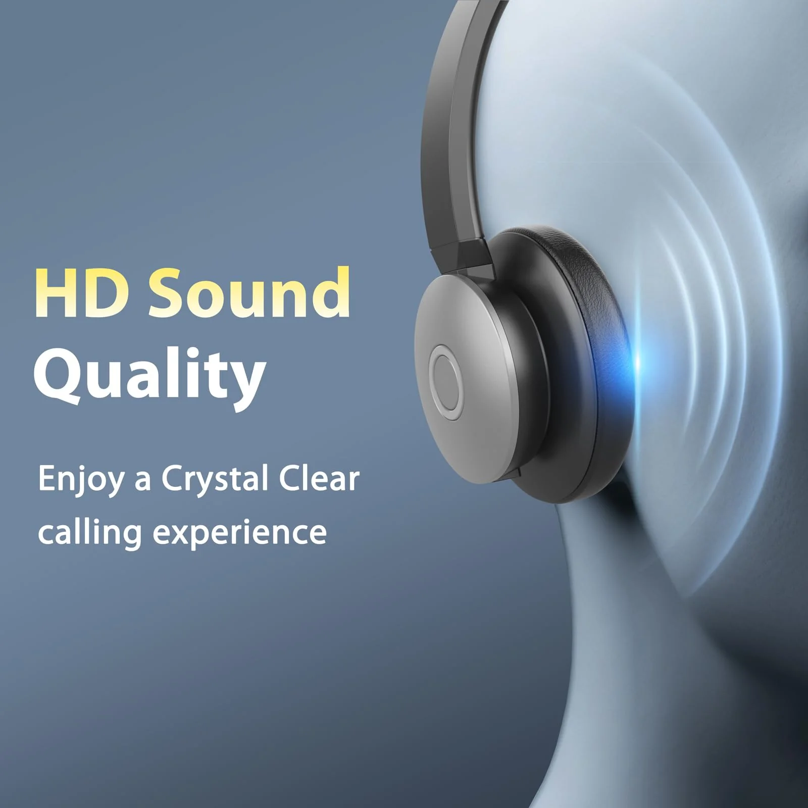Earbay USB Headset with Microphone for PC, Headset with Mic, Computer Headset with Noise Canceling Microphone for Laptop, Wired Headphones with Mic for Home/Office/PC/Cell Phones Black&Grey - Image 2
