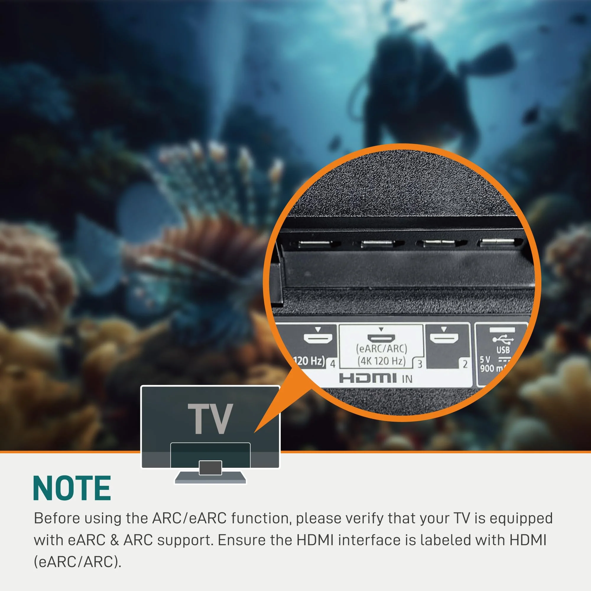 eARC/ARC HDMI to Optical/Coaxial Audio Extractor, eARC/ARC Audio Converter, Aluminum Case, Supports PCM2.0 Dolby5.1 DTS5.1 for TV Soundbar, Headphone, Amplifier, Home Theater, TAA Compliant - Image 6