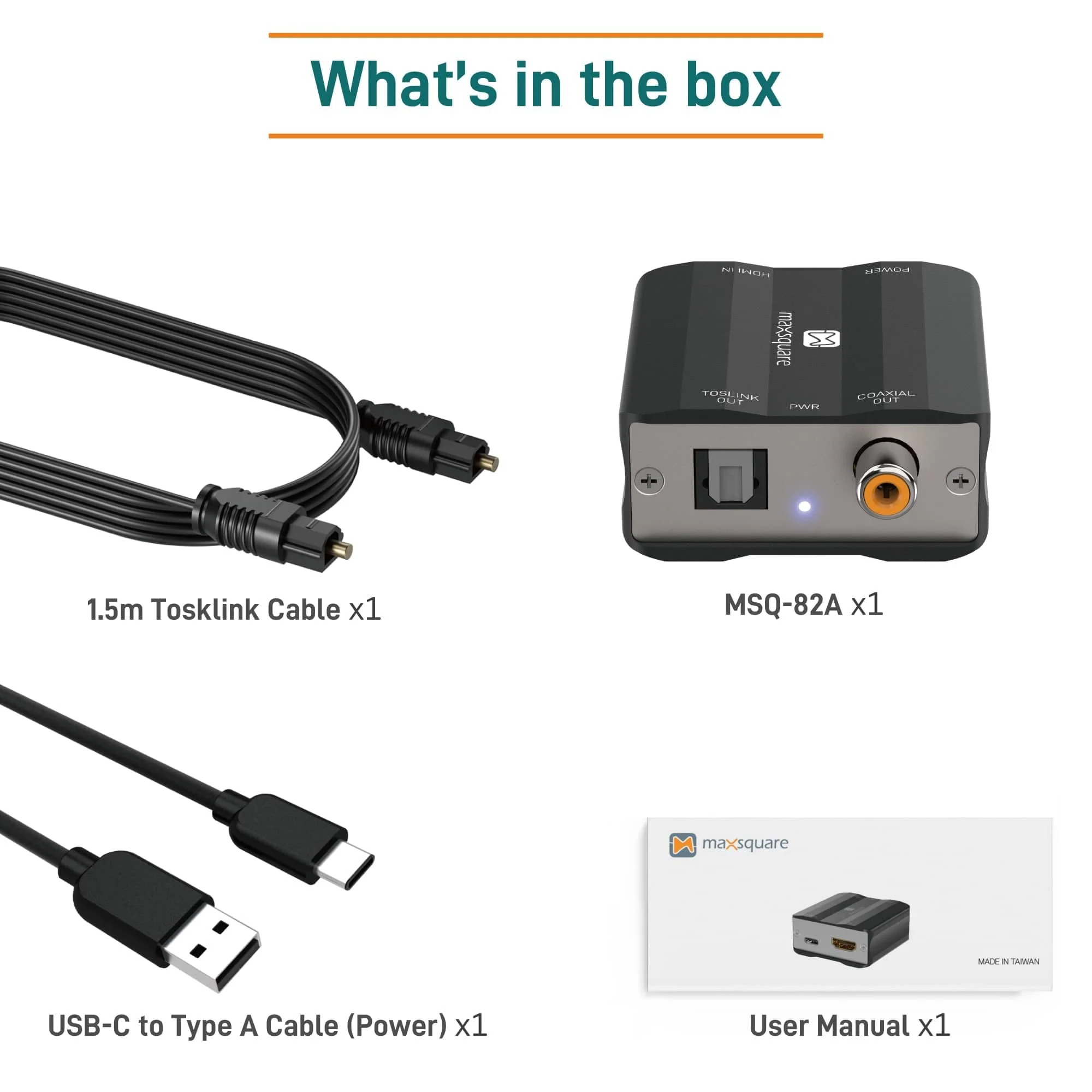 eARC/ARC HDMI to Optical/Coaxial Audio Extractor, eARC/ARC Audio Converter, Aluminum Case, Supports PCM2.0 Dolby5.1 DTS5.1 for TV Soundbar, Headphone, Amplifier, Home Theater, TAA Compliant - Image 8